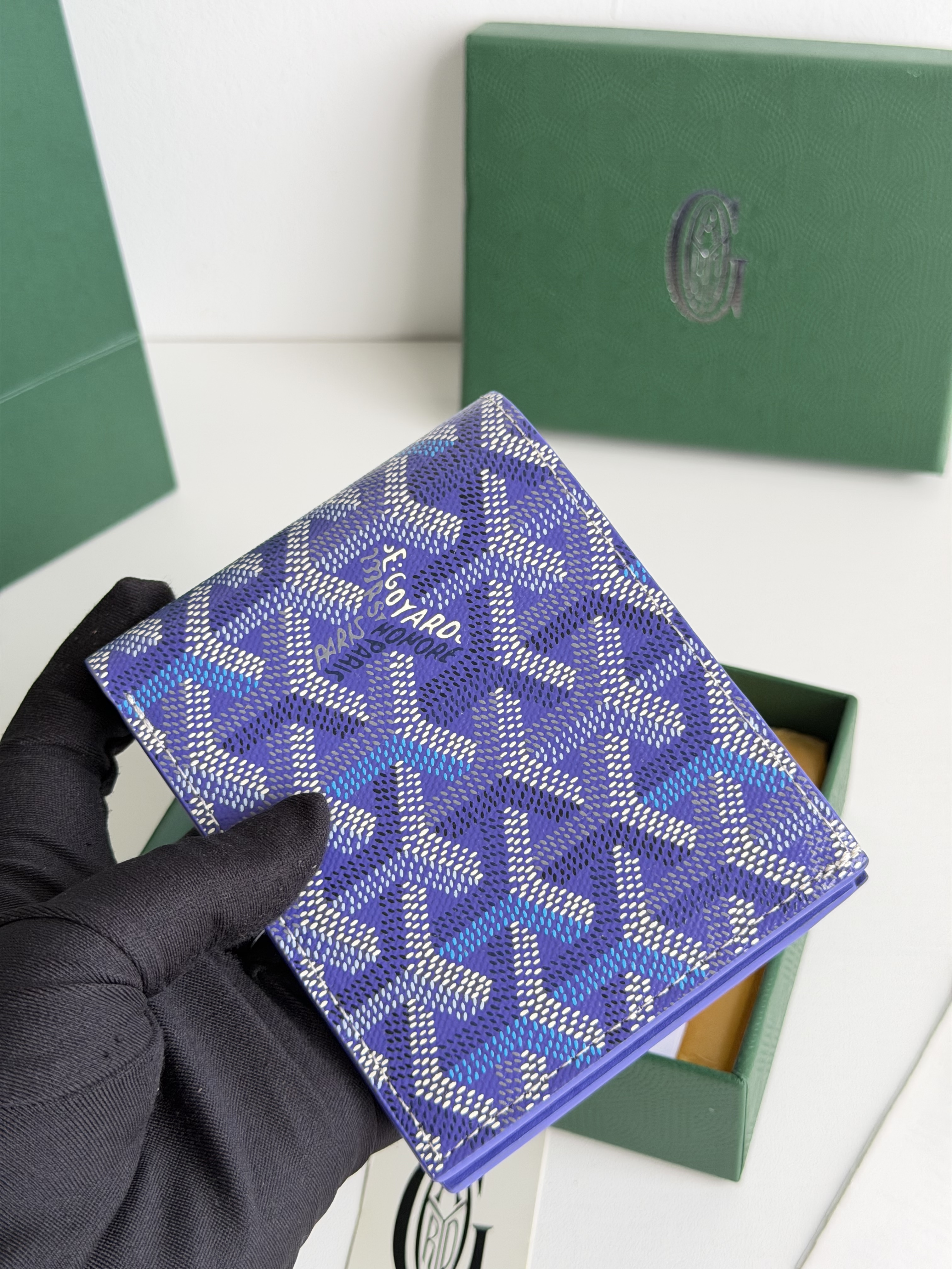 GOYARD 戈雅 8格卡位钱包 钱夹 卡包 短款 男女同款 蓝莓紫