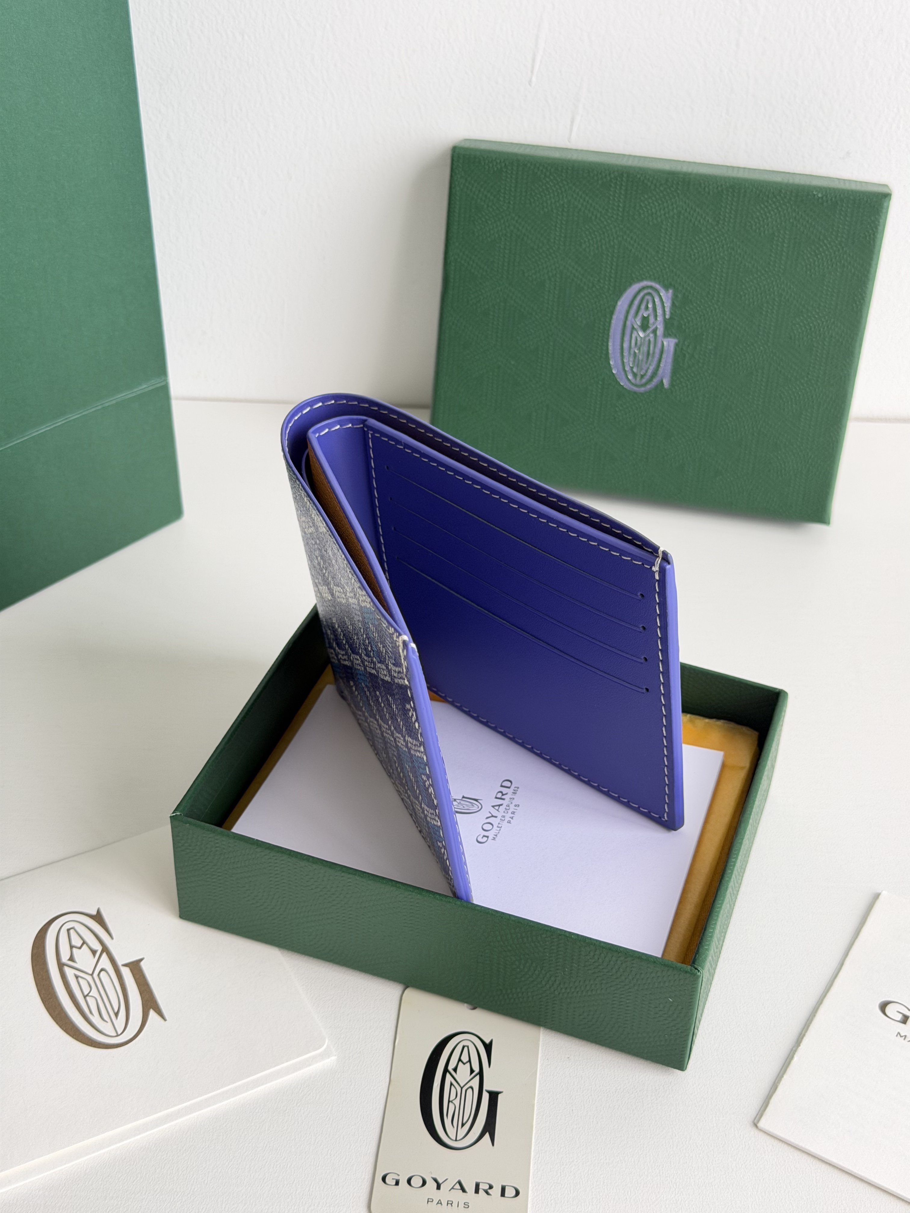 GOYARD 戈雅 8格卡位钱包 钱夹 卡包 短款 男女同款 蓝莓紫