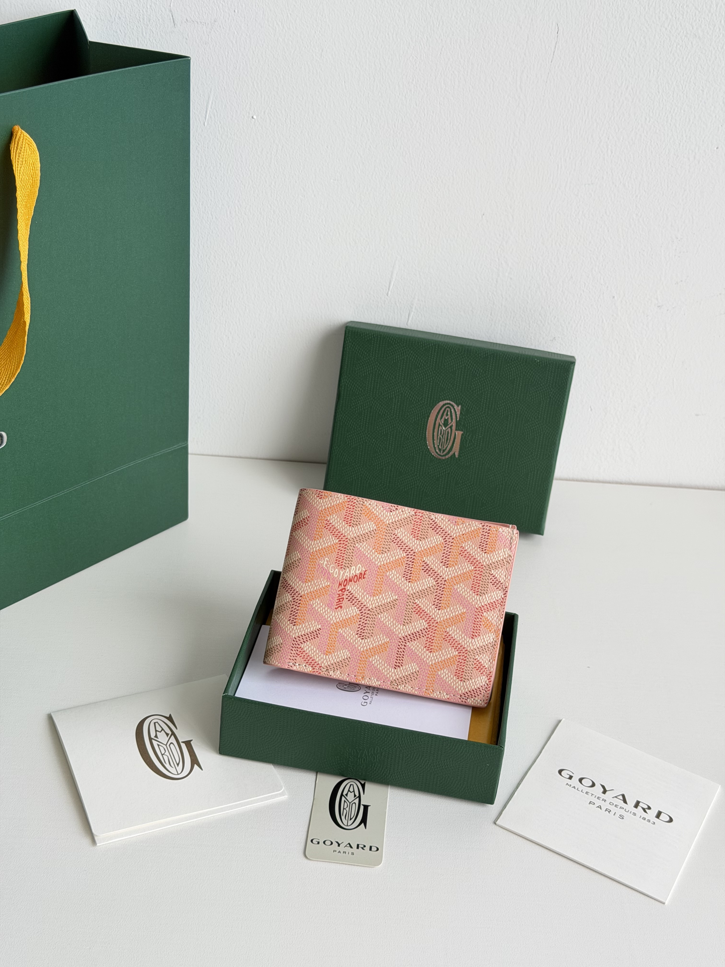 GOYARD 戈雅 8格卡位钱包 钱夹 卡包 短款 男女同款 肉粉色