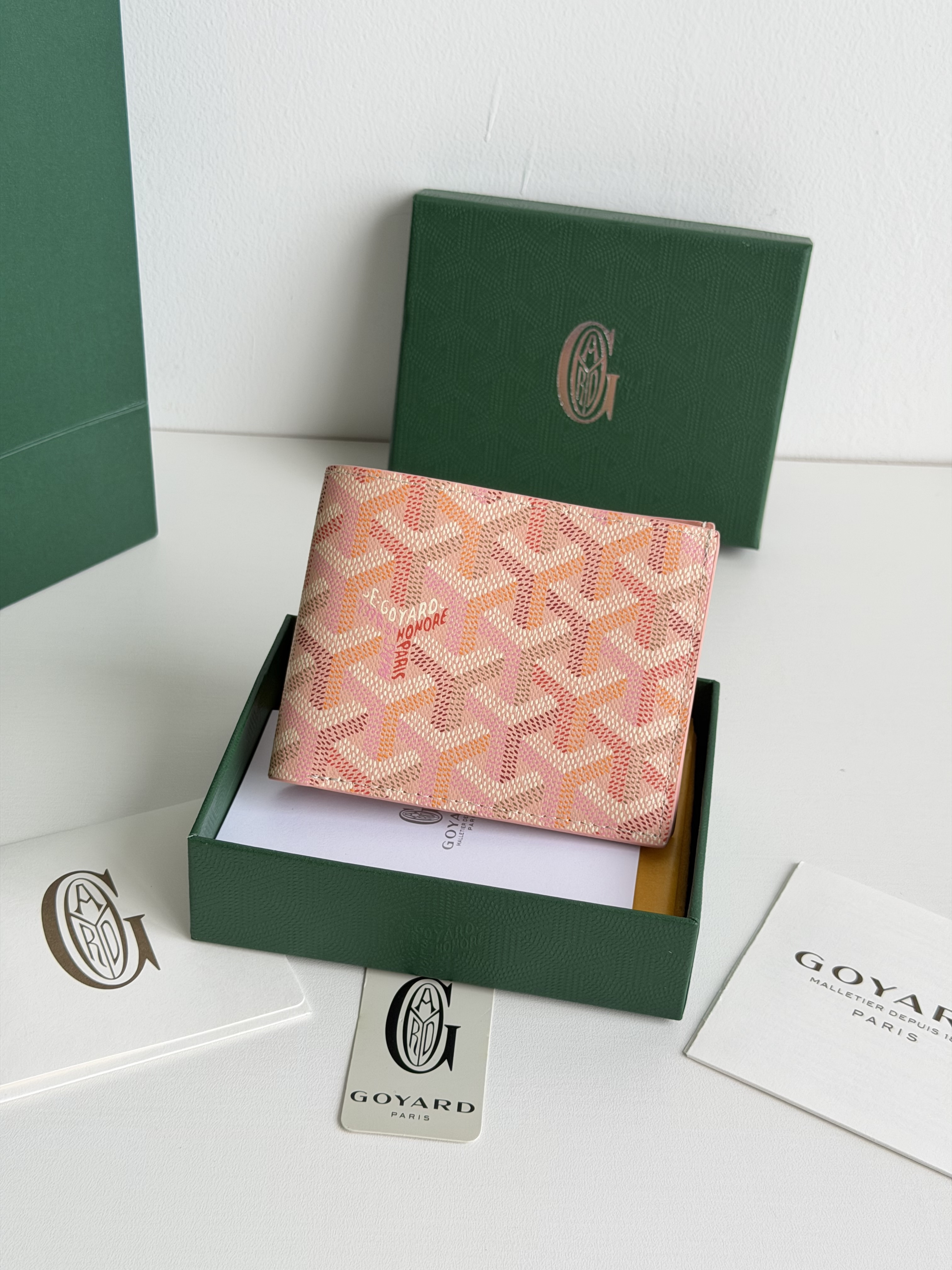 GOYARD 戈雅 8格卡位钱包 钱夹 卡包 短款 男女同款 肉粉色