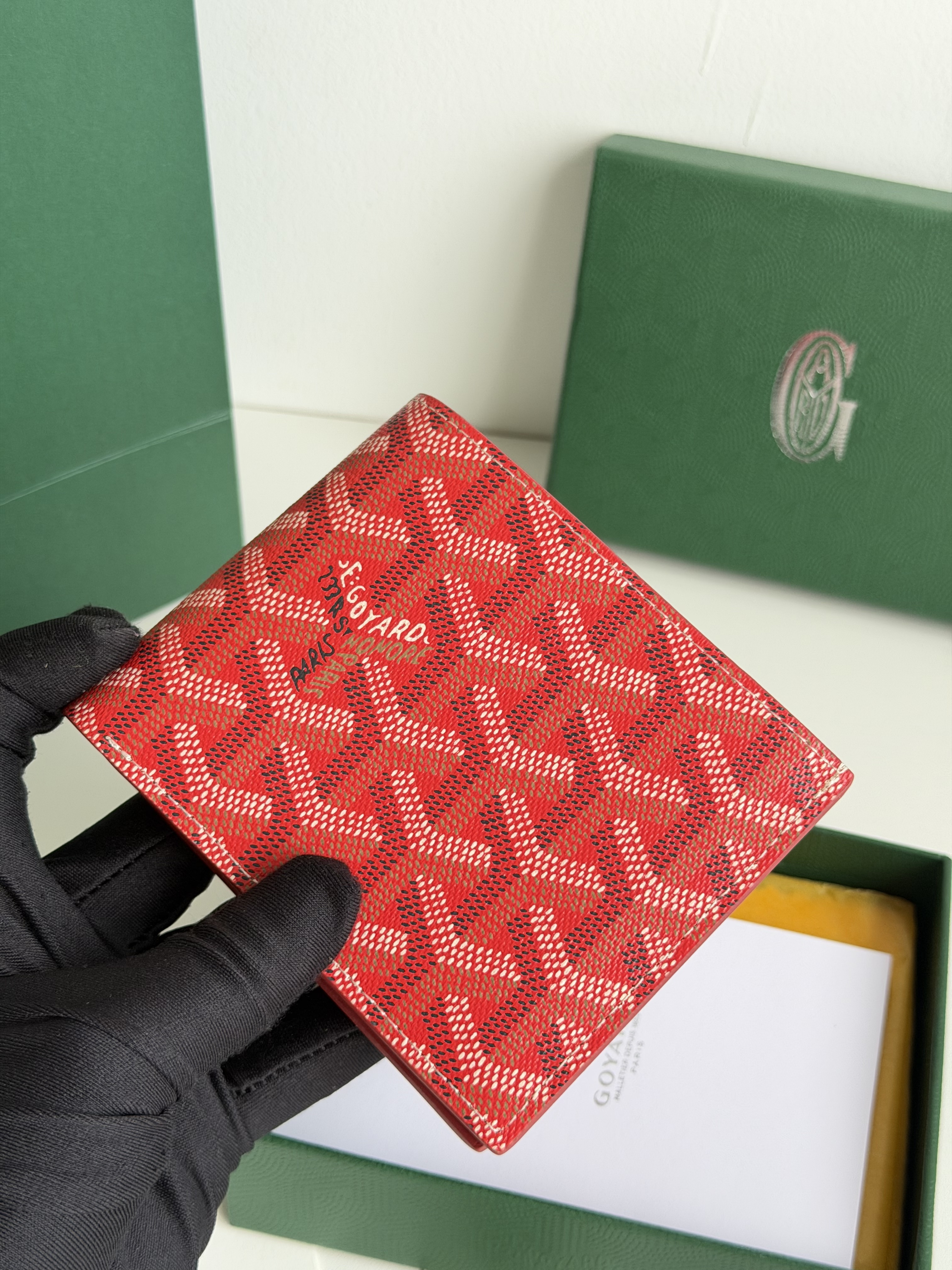 GOYARD 戈雅 8格卡位钱包 钱夹 卡包 短款 男女同款 红色