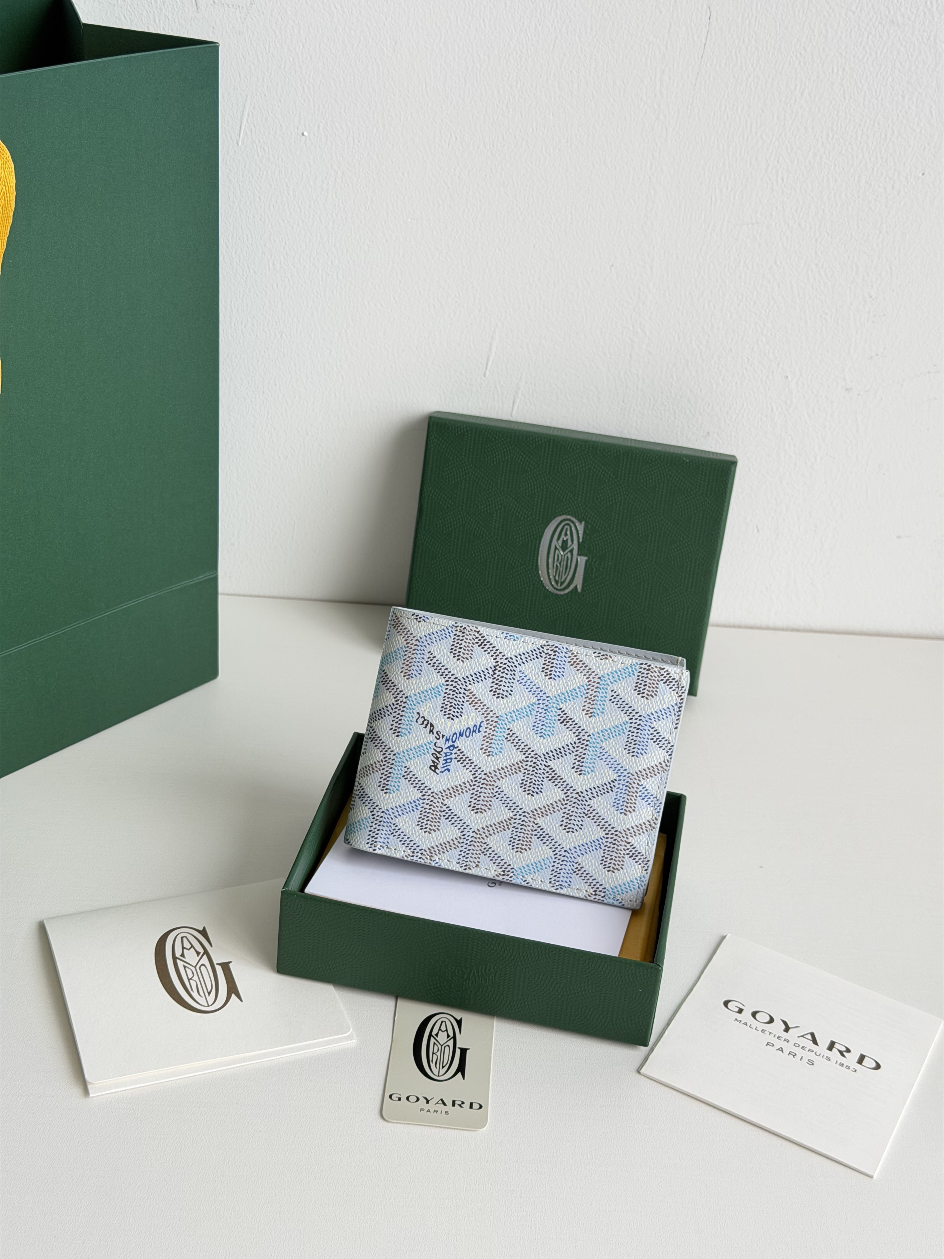 GOYARD 戈雅 8格卡位钱包 钱夹 卡包 短款 男女同款 灰蓝色