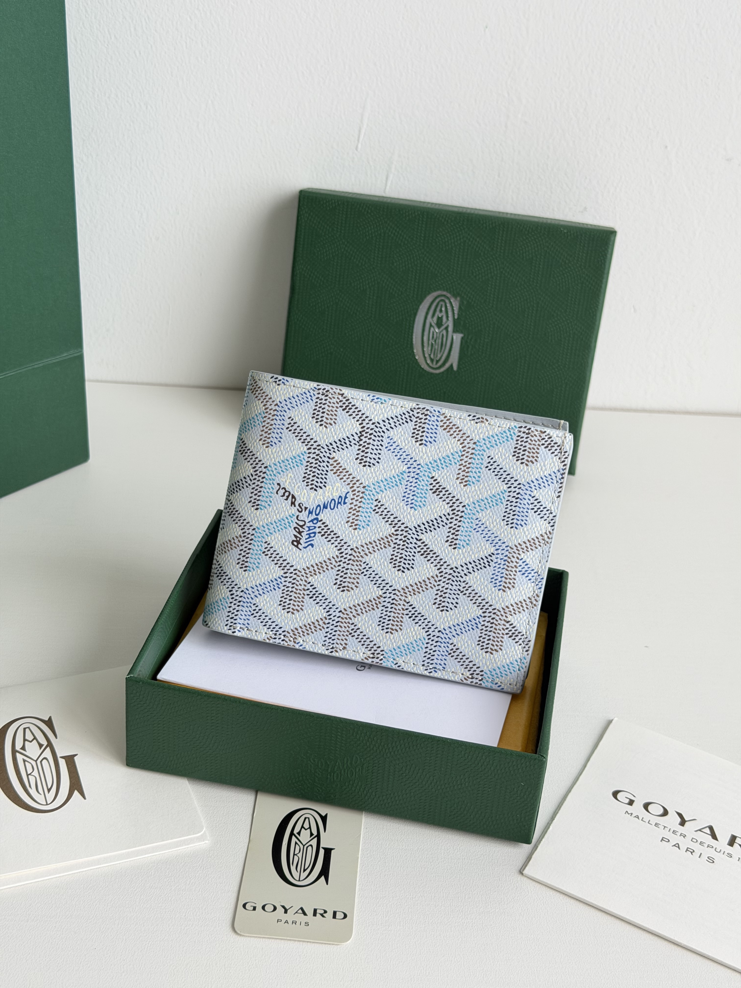 GOYARD 戈雅 8格卡位钱包 钱夹 卡包 短款 男女同款 灰蓝色