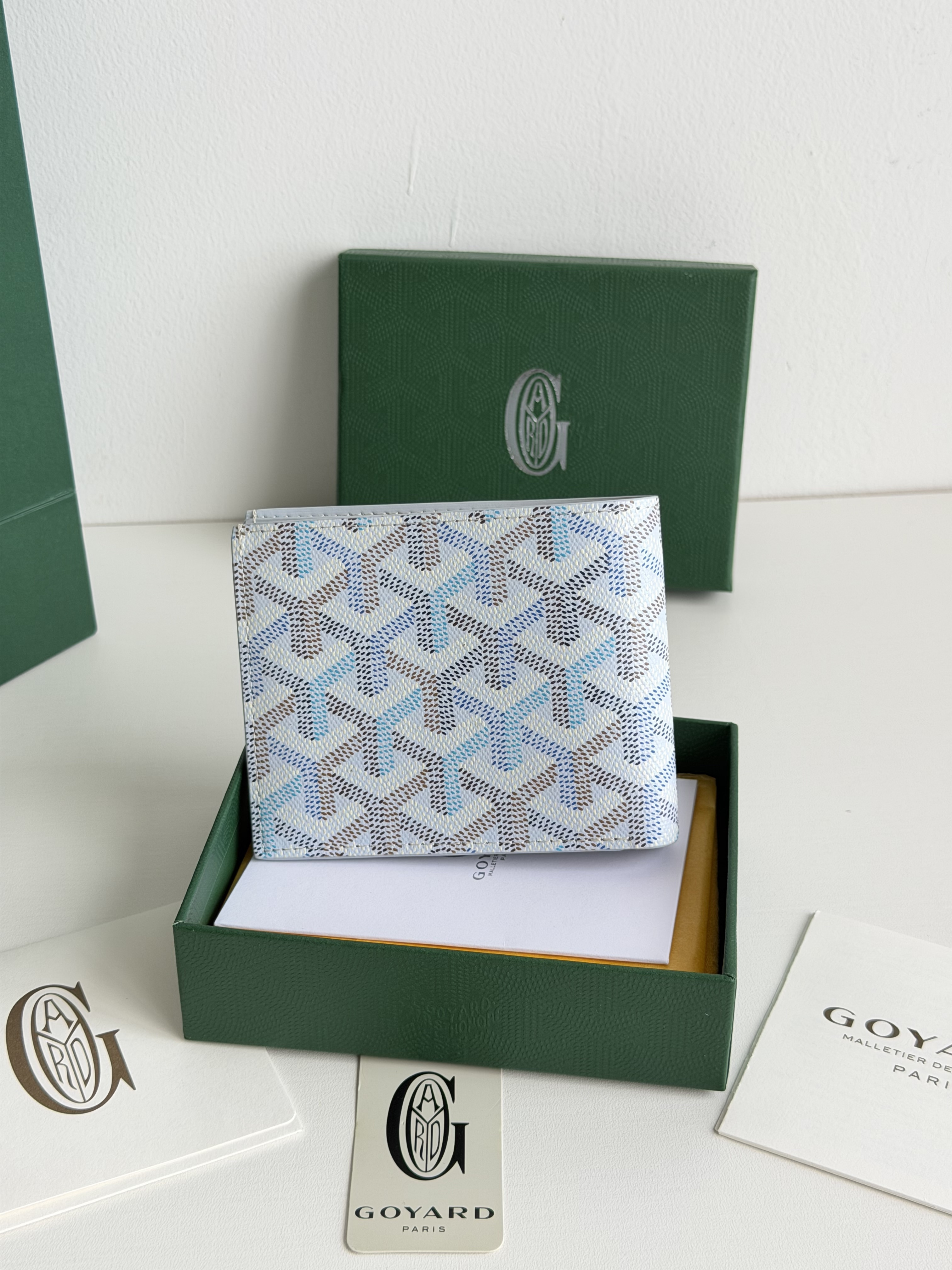 GOYARD 戈雅 8格卡位钱包 钱夹 卡包 短款 男女同款 灰蓝色