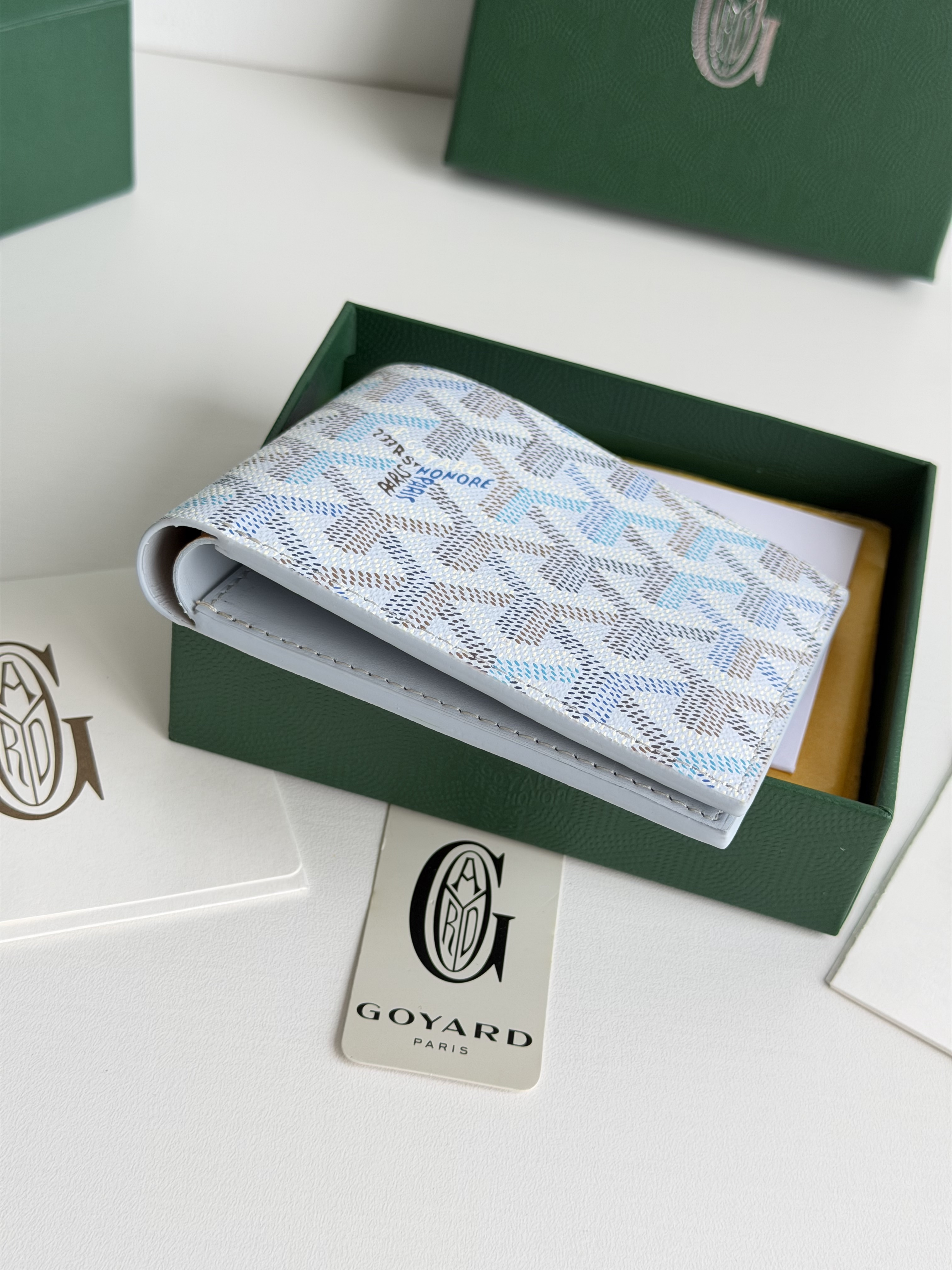 GOYARD 戈雅 8格卡位钱包 钱夹 卡包 短款 男女同款 灰蓝色