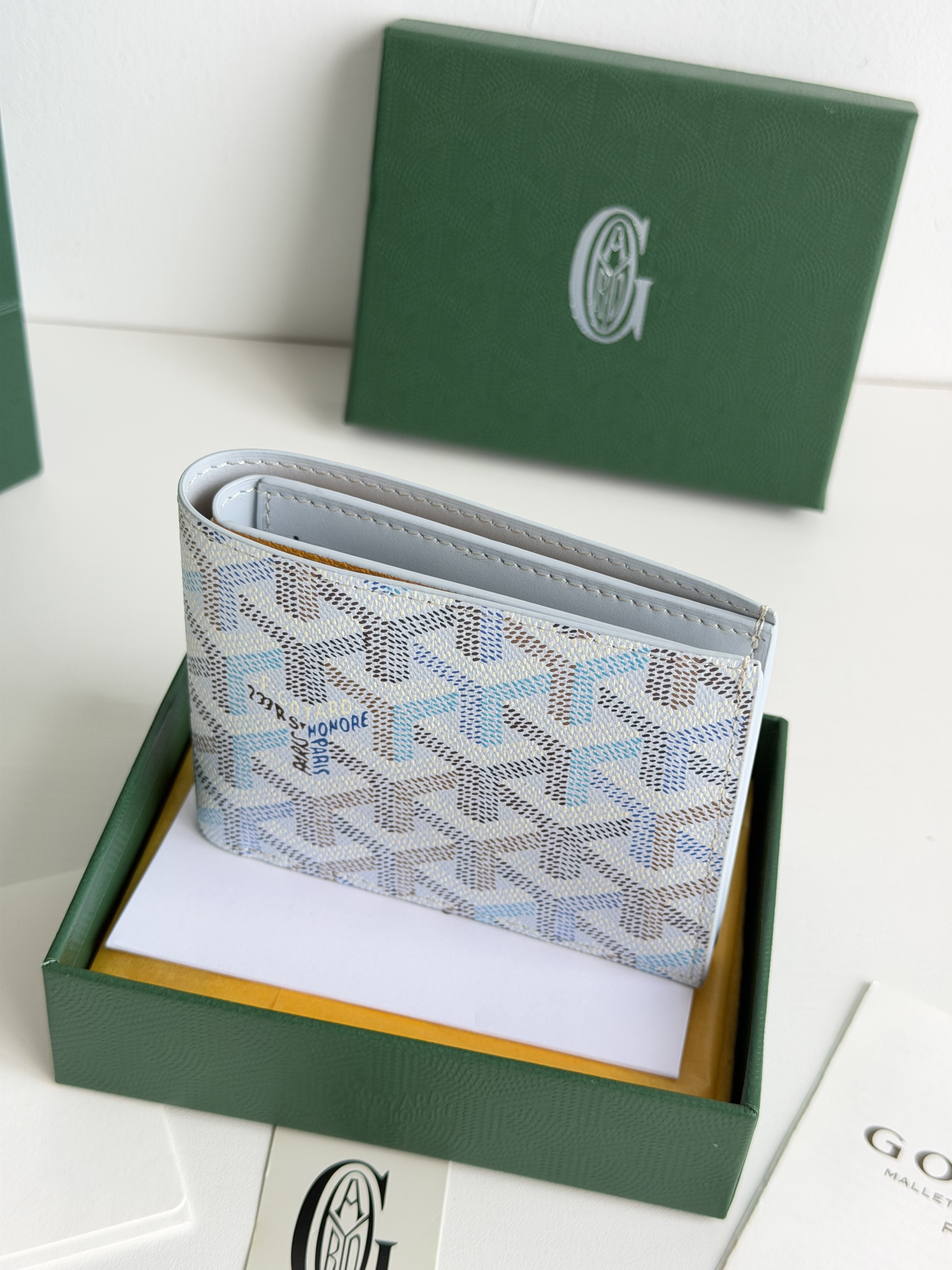 GOYARD 戈雅 8格卡位钱包 钱夹 卡包 短款 男女同款 灰蓝色