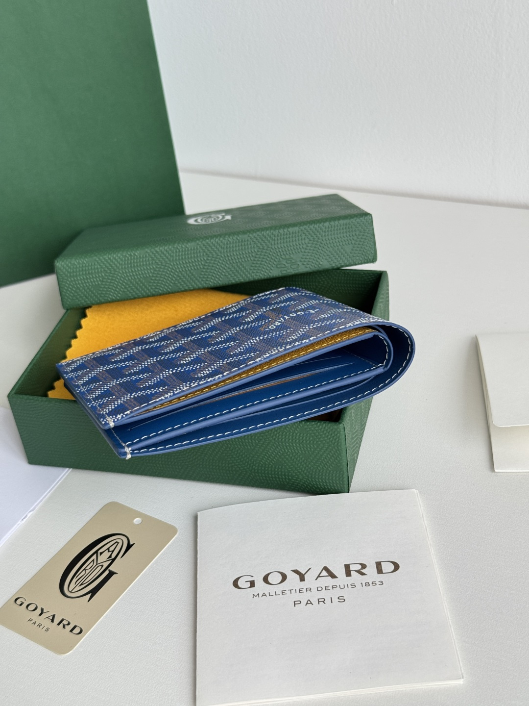 GOYARD 戈雅 8格卡位钱包 钱夹 卡包 短款 男女同款 蓝色