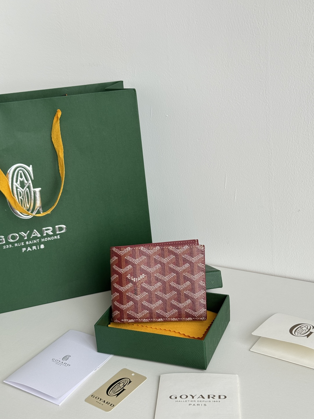 GOYARD 戈雅 8格卡位钱包 钱夹 卡包 短款 男女同款 红色