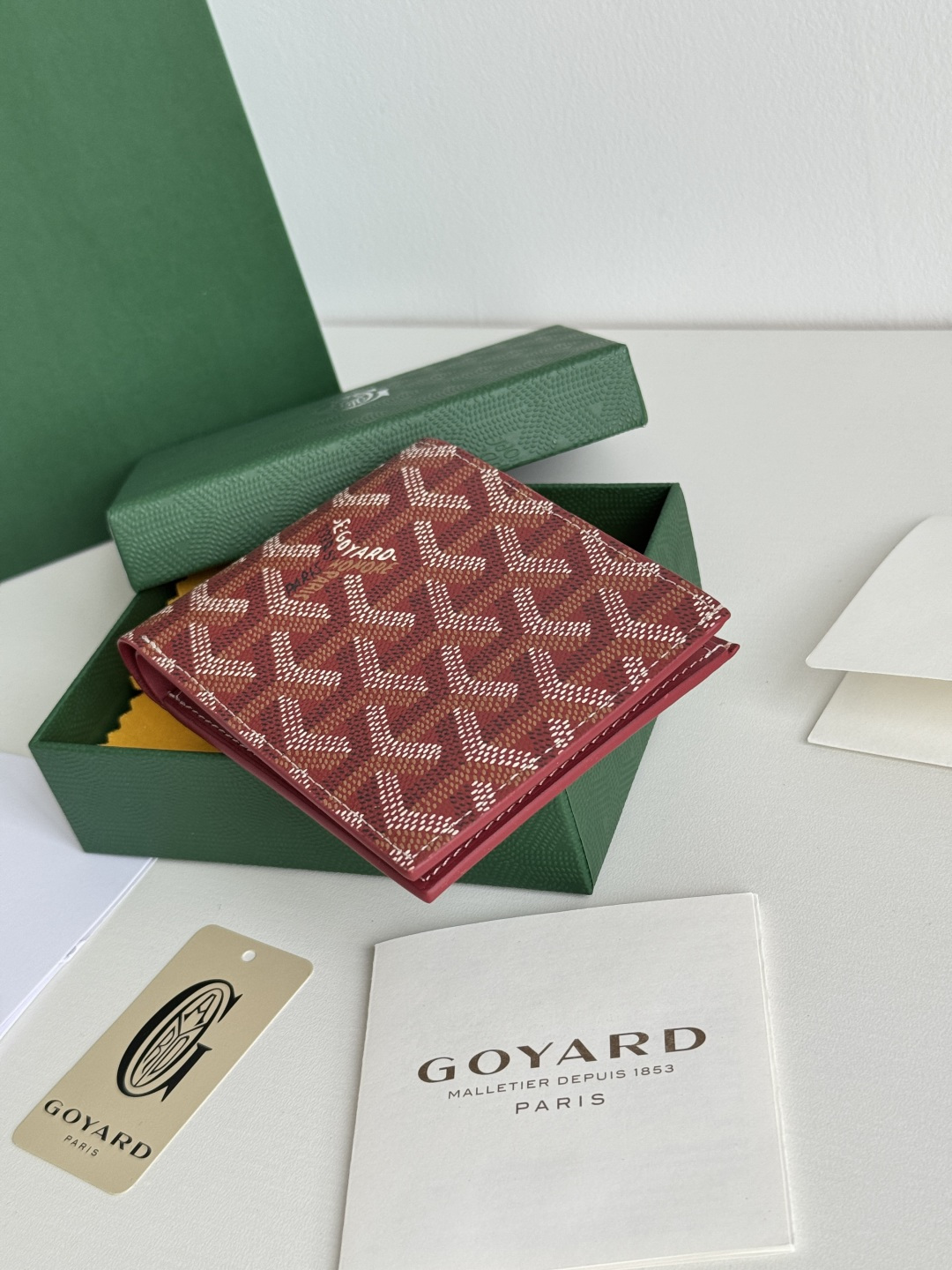 GOYARD 戈雅 8格卡位钱包 钱夹 卡包 短款 男女同款 红色