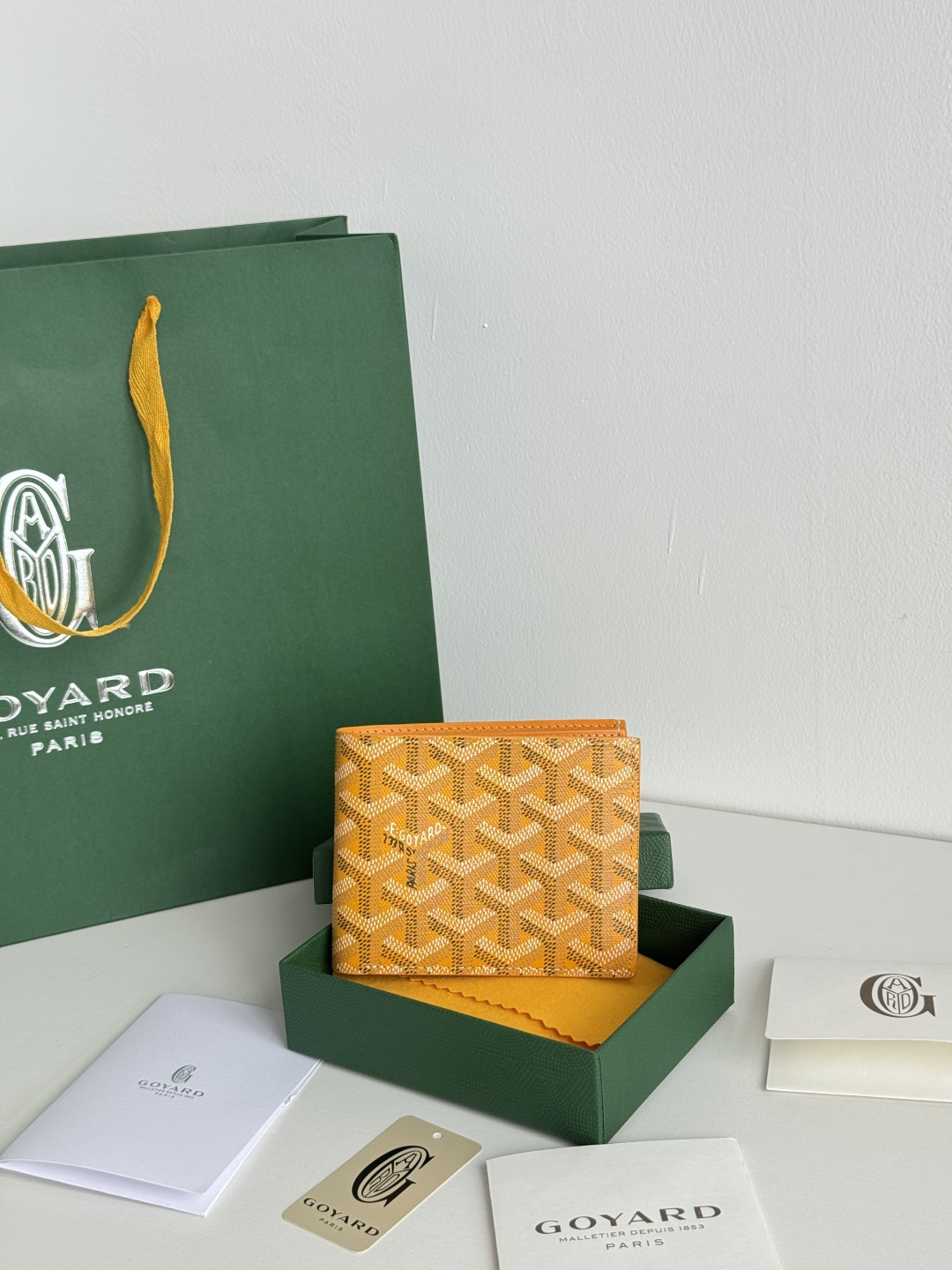 GOYARD 戈雅 8格卡位钱包 钱夹 卡包 短款 男女同款 黄色