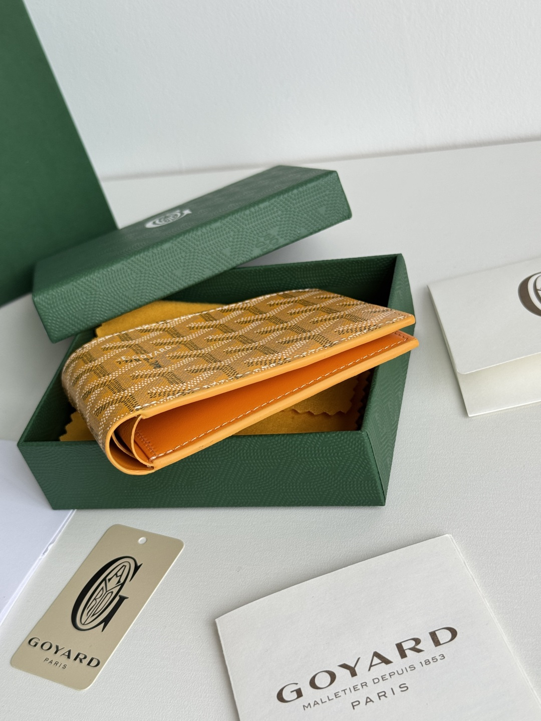 GOYARD 戈雅 8格卡位钱包 钱夹 卡包 短款 男女同款 黄色