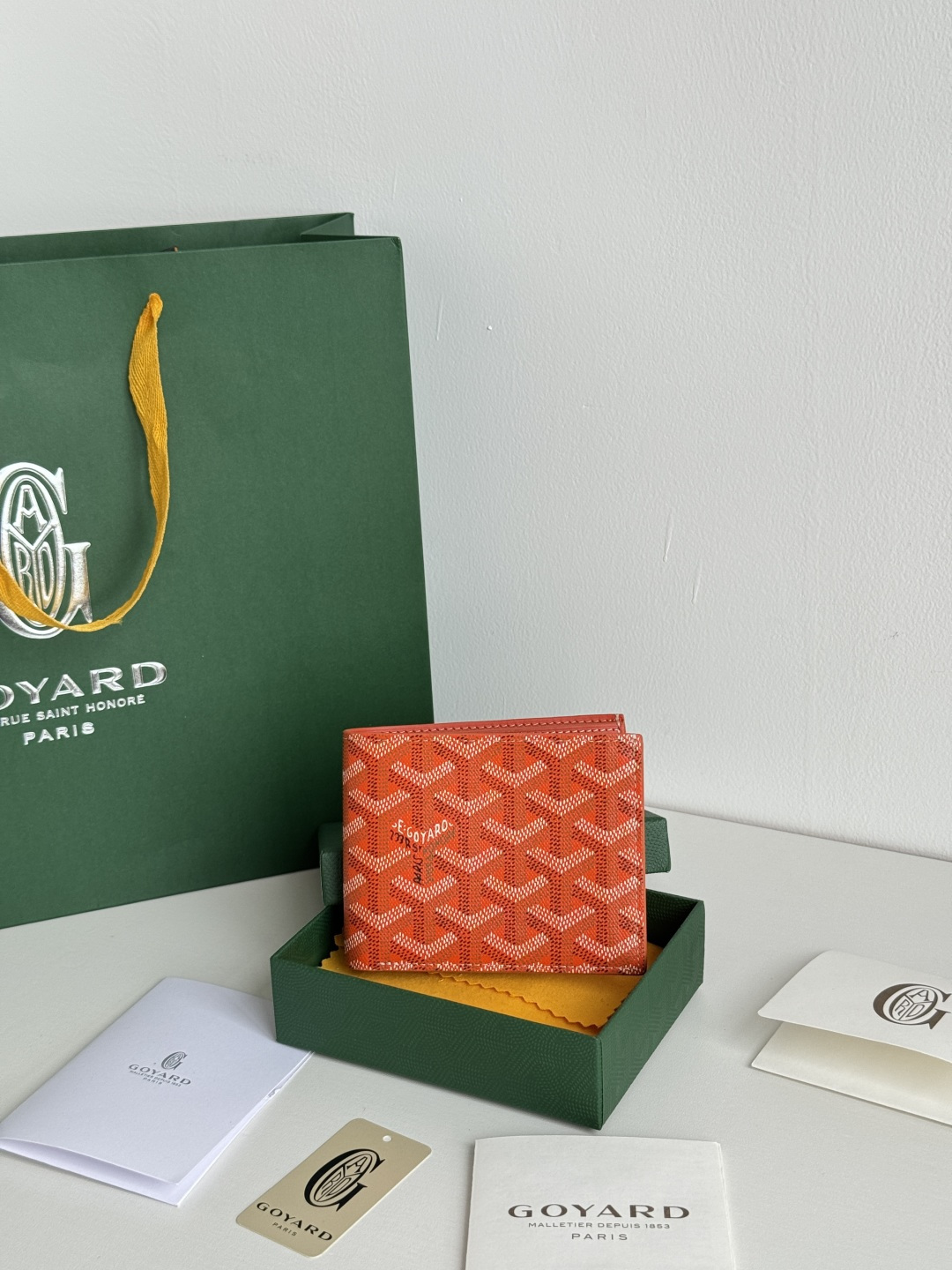 GOYARD 戈雅 8格卡位钱包 钱夹 卡包 短款 男女同款 橙色