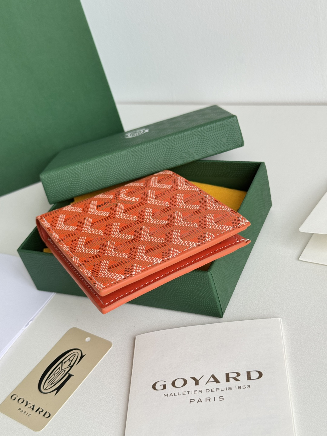 GOYARD 戈雅 8格卡位钱包 钱夹 卡包 短款 男女同款 橙色