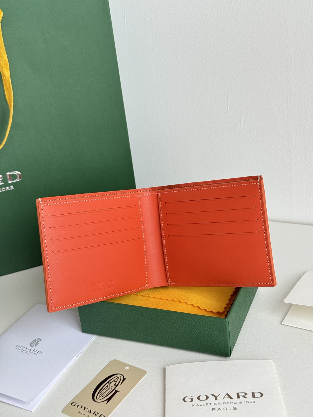 GOYARD 戈雅 8格卡位钱包 钱夹 卡包 短款 男女同款 橙色
