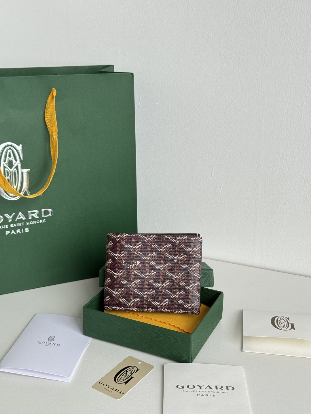 GOYARD 戈雅 8格卡位钱包 钱夹 卡包 短款 男女同款 酒红色