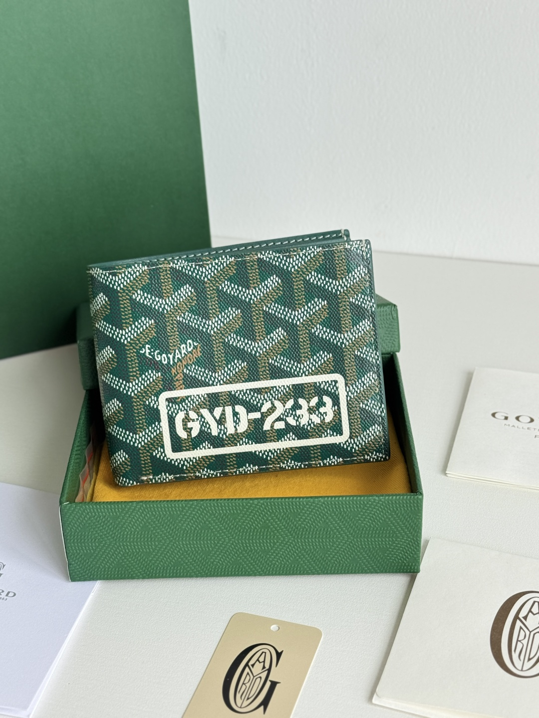 GOYARD 戈雅 丝印系列8格卡位钱包 钱夹 卡包 短款 男女同款 绿色