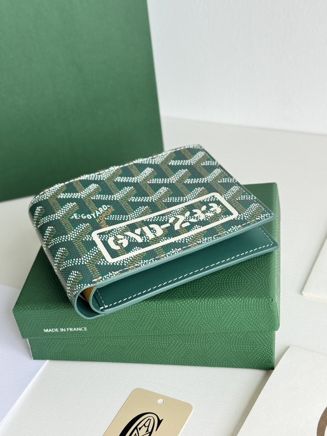 GOYARD 戈雅 丝印系列8格卡位钱包 钱夹 卡包 短款 男女同款 绿色
