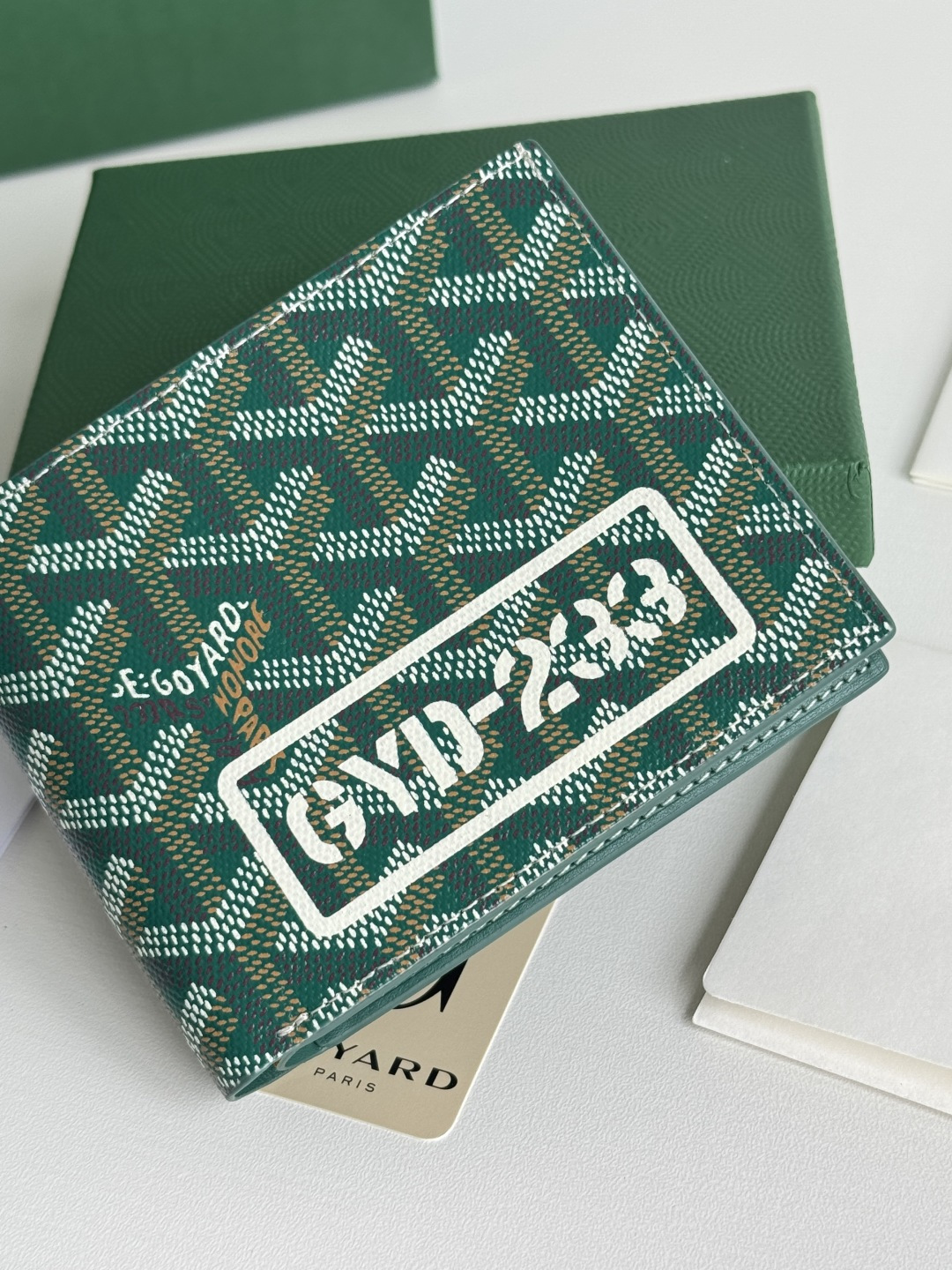 GOYARD 戈雅 丝印系列8格卡位钱包 钱夹 卡包 短款 男女同款 绿色