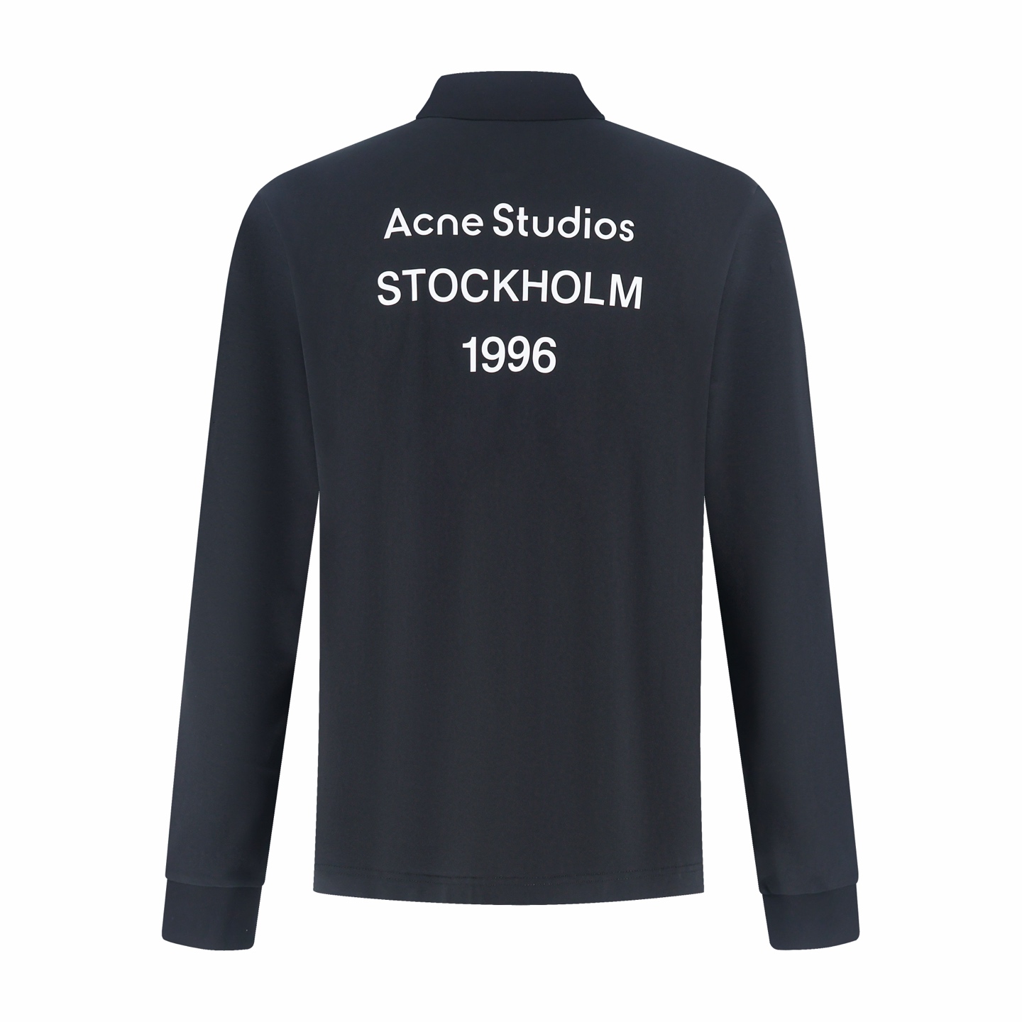 Acne Studios 后背印花徽标翻领衫 Polo衫 长袖 黑色 白色 A5