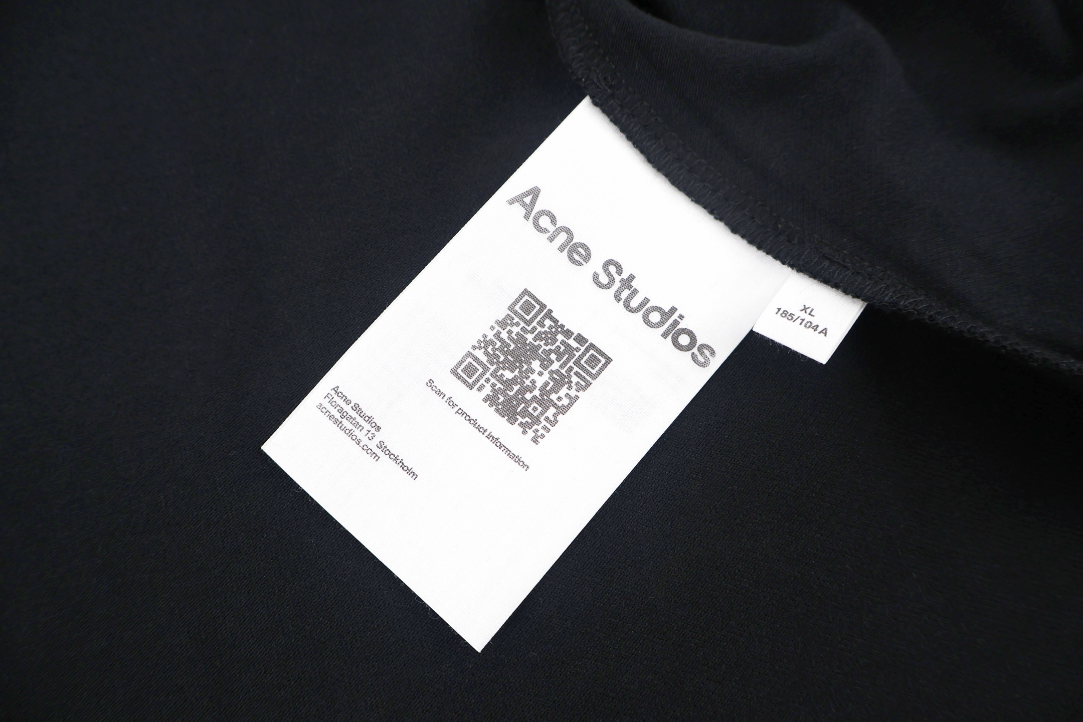 Acne Studios 后背印花徽标翻领衫 Polo衫 长袖 黑色 白色 A5