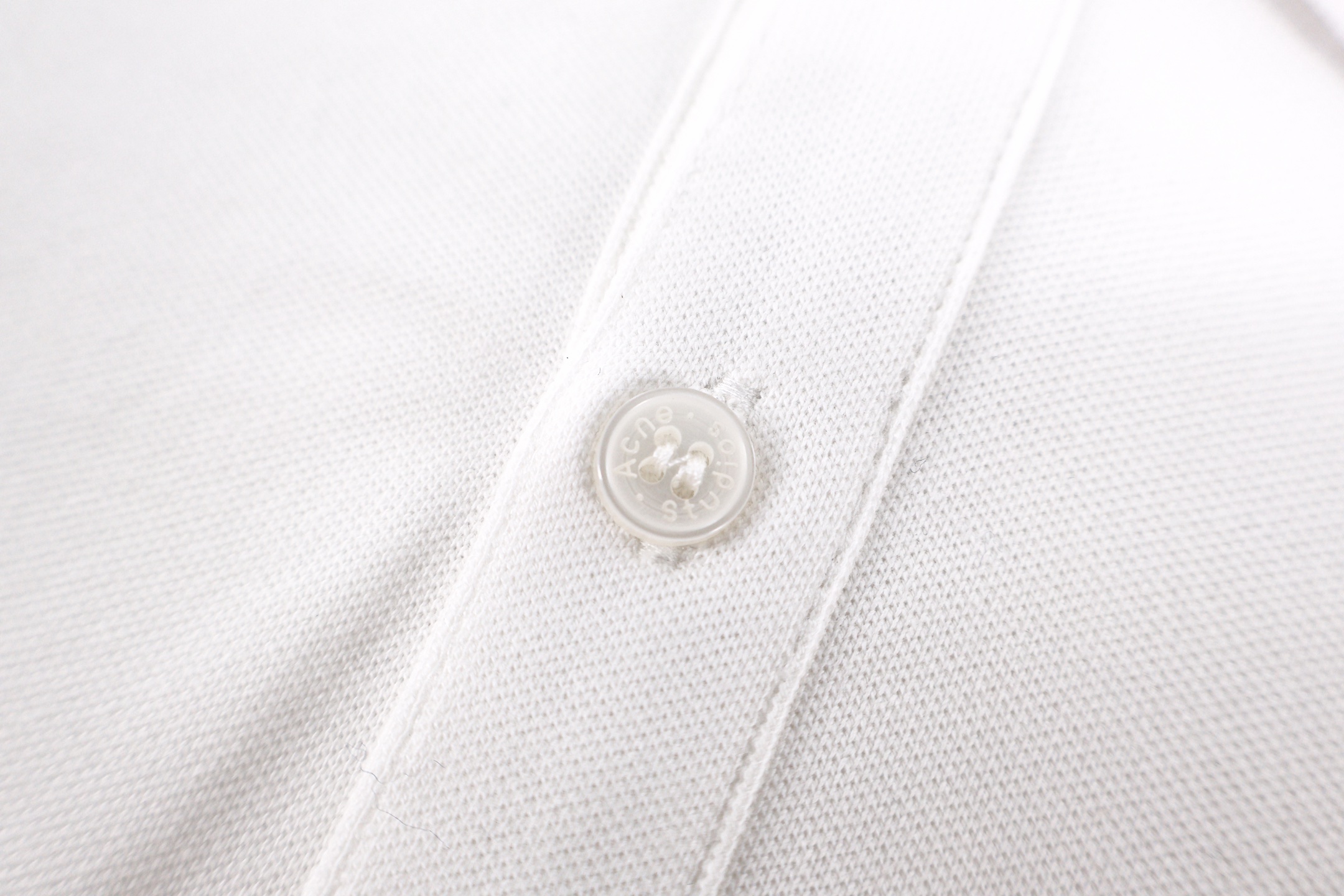 Acne Studios 后背印花徽标翻领衫 Polo衫 长袖 黑色 白色 A5