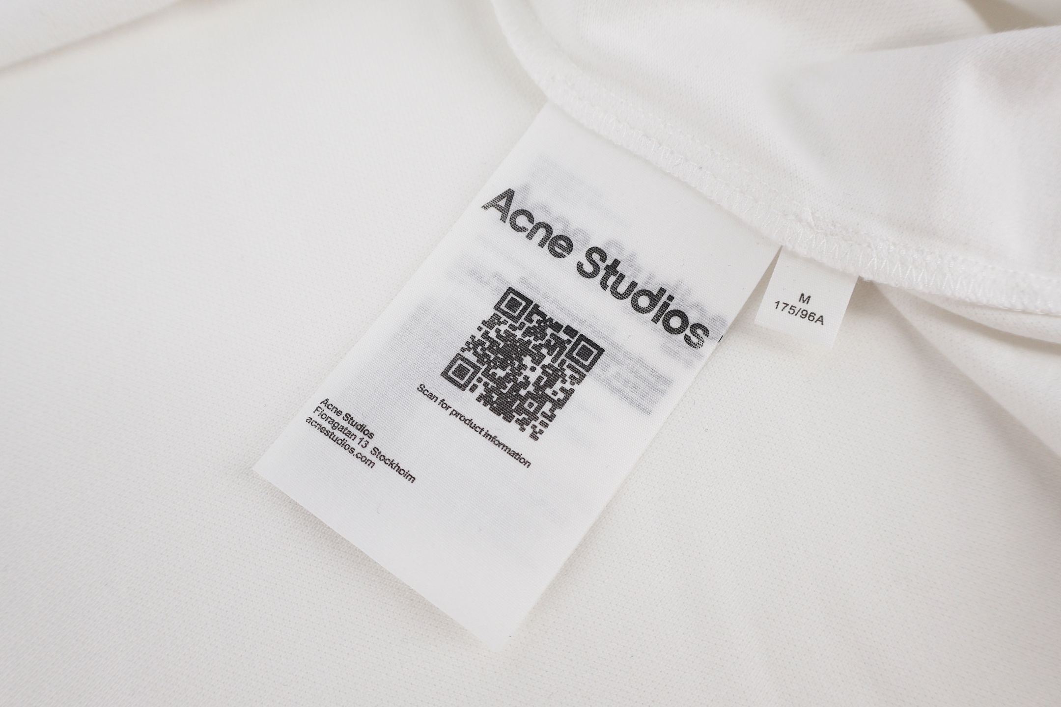 Acne Studios 后背印花徽标翻领衫 Polo衫 长袖 黑色 白色 A5