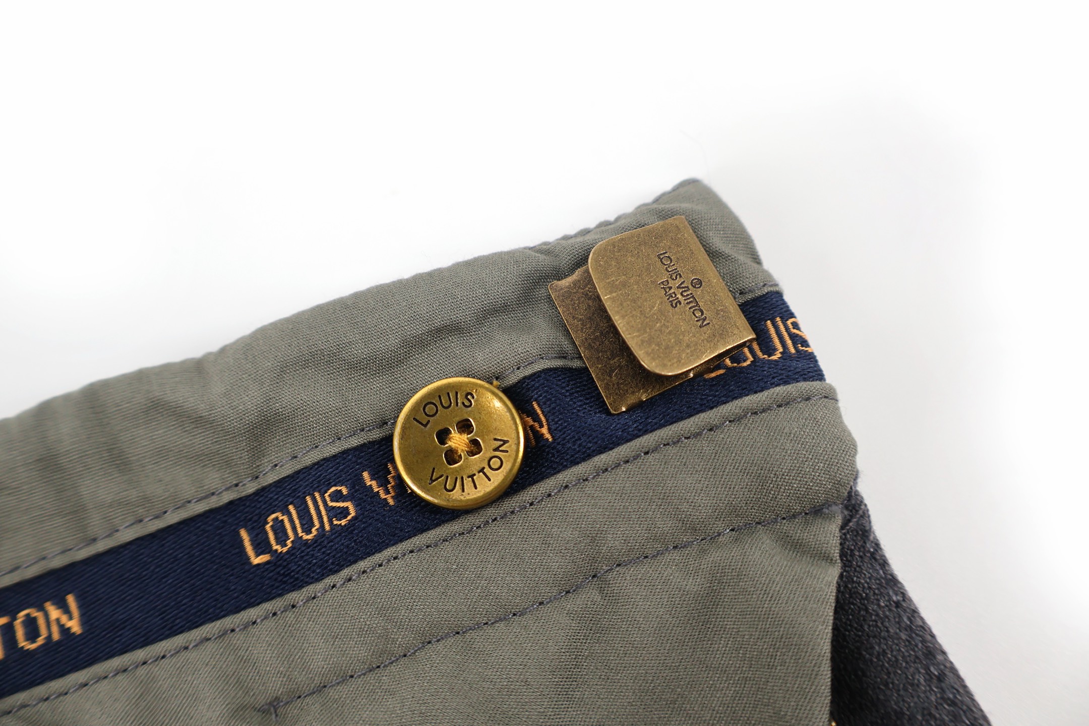 LOUIS VUITTON 路易威登 标识五金微喇西装裤 裤子 长裤 休闲裤 灰色 C0