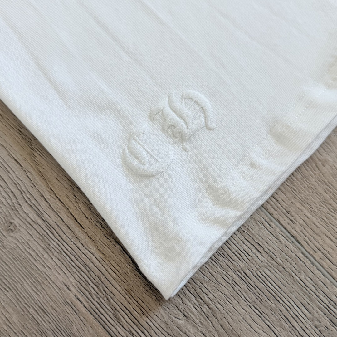 Chrome Hearts CH 克罗心 后背黄色荧光梵文圆领短袖 T恤 白色 黑色 A0