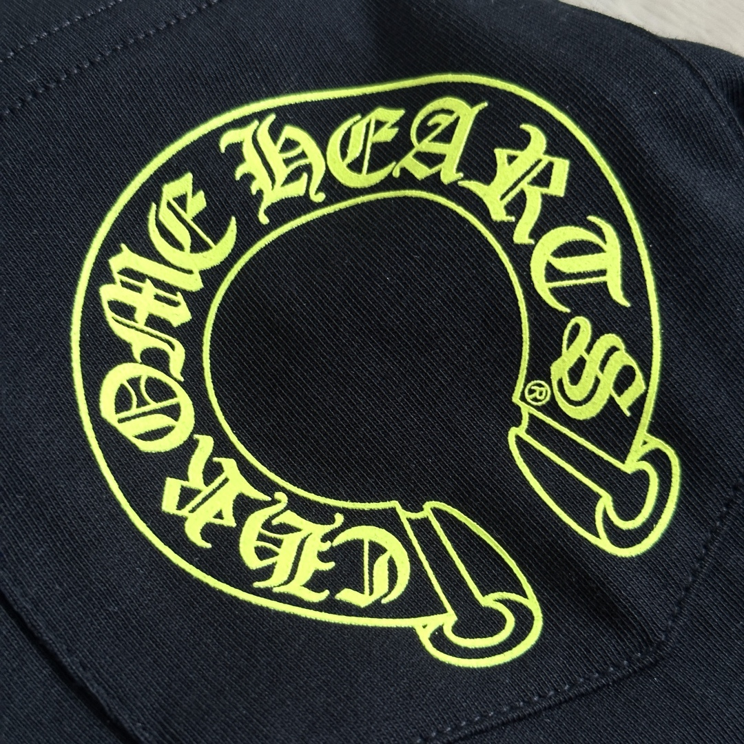 Chrome Hearts CH克罗心 后背黄色荧光梵文圆领T恤 打底衫 长袖 白色 黑色