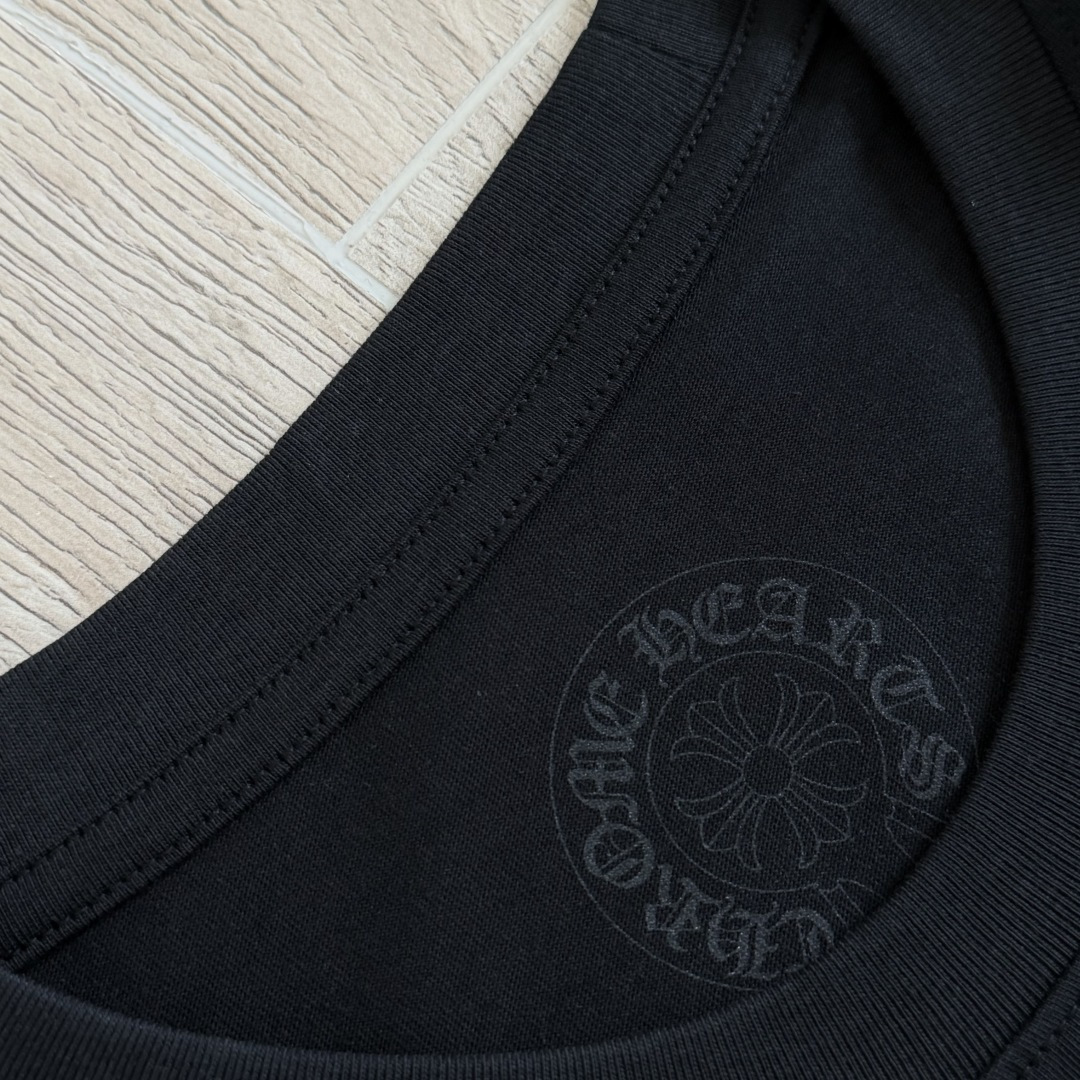 Chrome Hearts CH克罗心 后背黄色荧光梵文圆领T恤 打底衫 长袖 白色 黑色