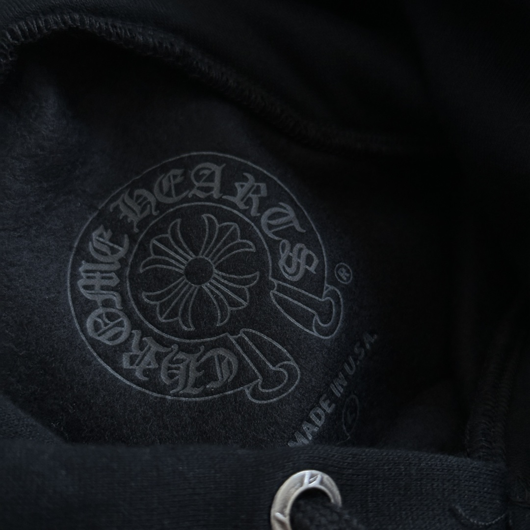 Chrome Hearts 克罗心 蓝色梵文套头连帽卫衣 帽衫 外套 黑色 A5 
