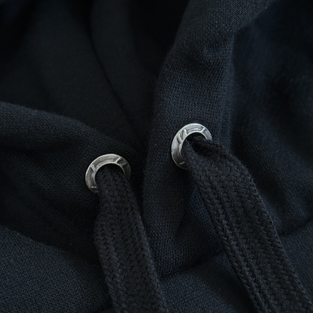 Chrome Hearts 克罗心 蓝色梵文套头连帽卫衣 帽衫 外套 黑色 A5 