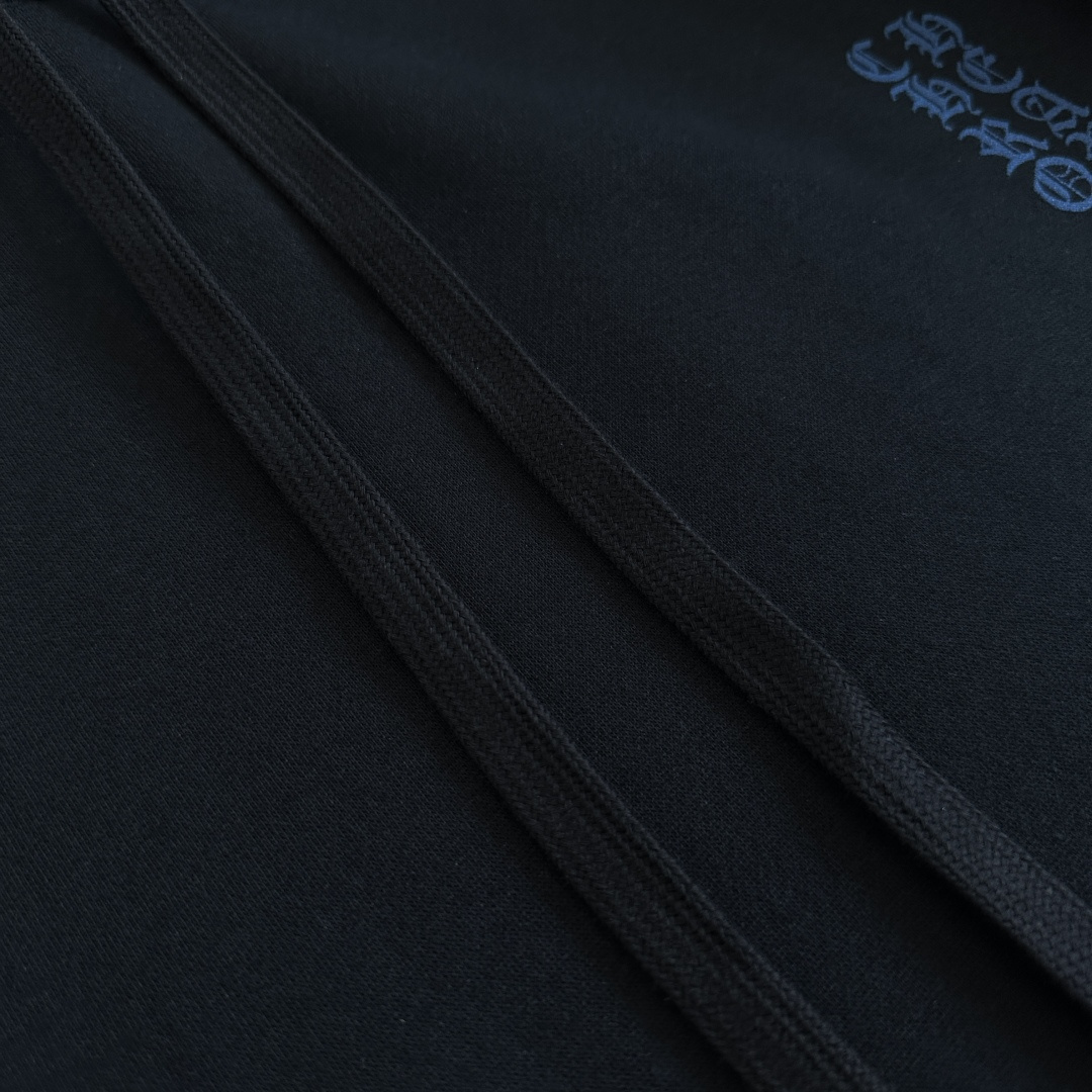 Chrome Hearts 克罗心 蓝色梵文套头连帽卫衣 帽衫 外套 黑色 A5 