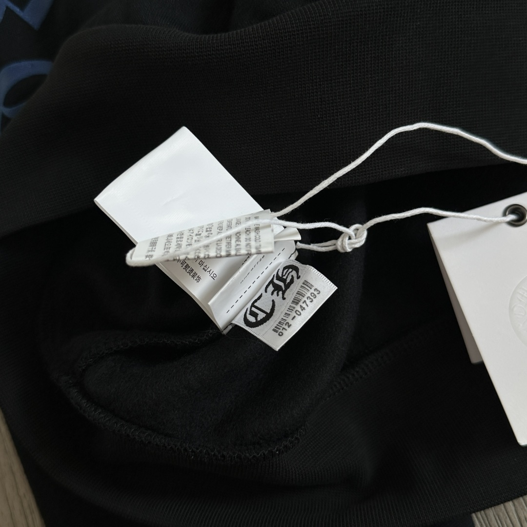 Chrome Hearts 克罗心 蓝色梵文套头连帽卫衣 帽衫 外套 黑色 A5 