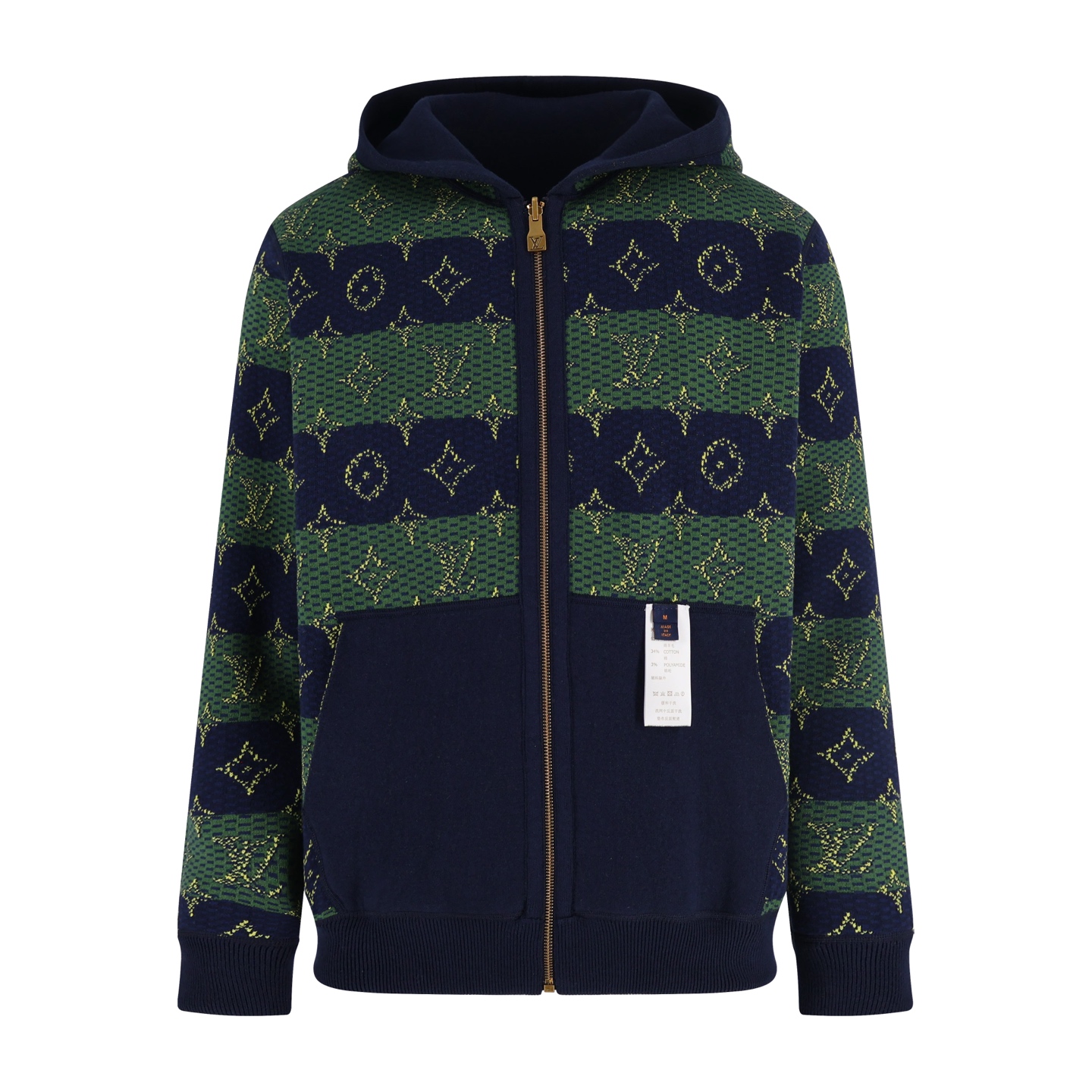 LOUIS VUITTON 路易威登 双面两穿老花针织拉链连帽卫衣 外套 夹克 秋冬 C5 1AIJZ8