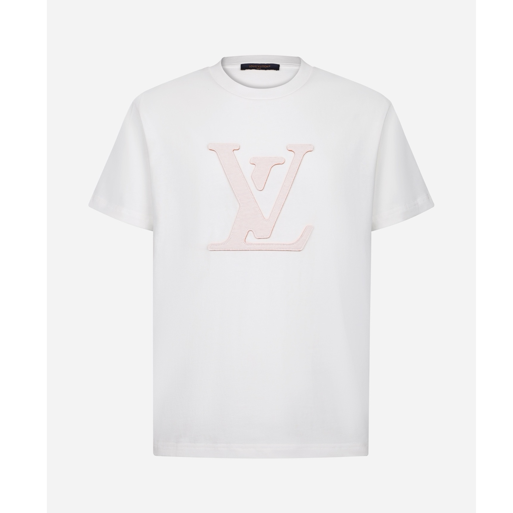 LOUIS VUITTON 路易威登 LV 激光切割logo标识圆领短袖 T恤 夏款 白色 A0 