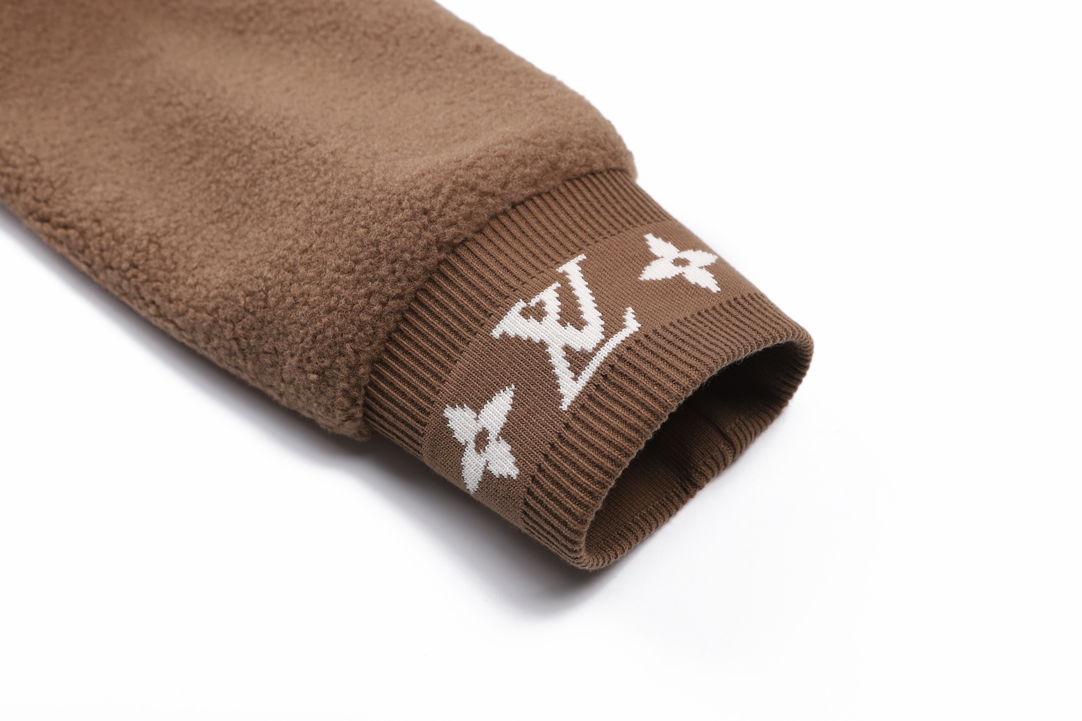 LOUIS VUITTON 路易威登 LV 绒面皮牌泰迪拉链立领外套 夹克 秋冬 棕色 白色 黑色 C0