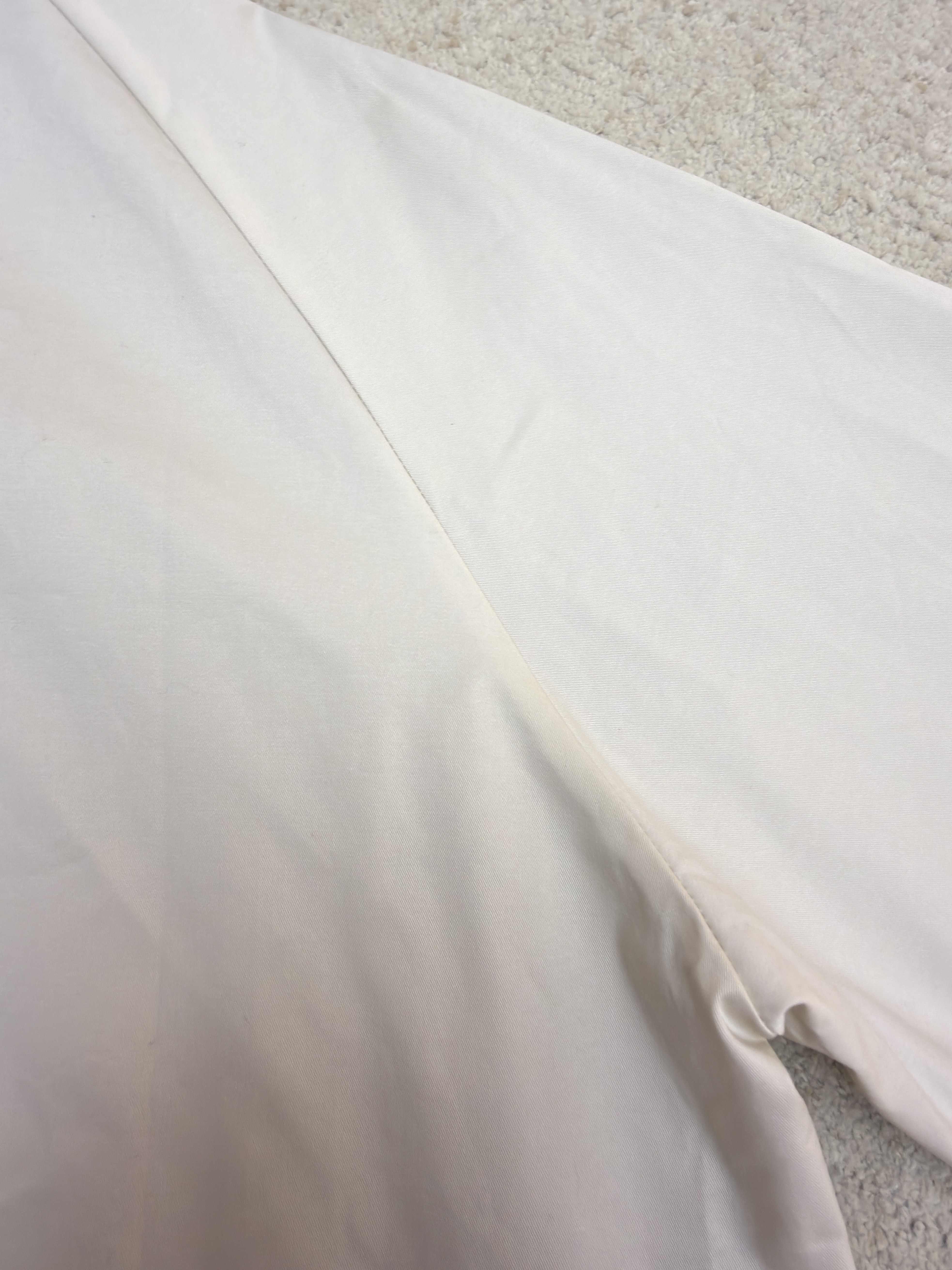 Acne Studios 哈灵顿刺绣徽标logo缎面拉链夹克 外套 秋冬 长袖 米白色 C0