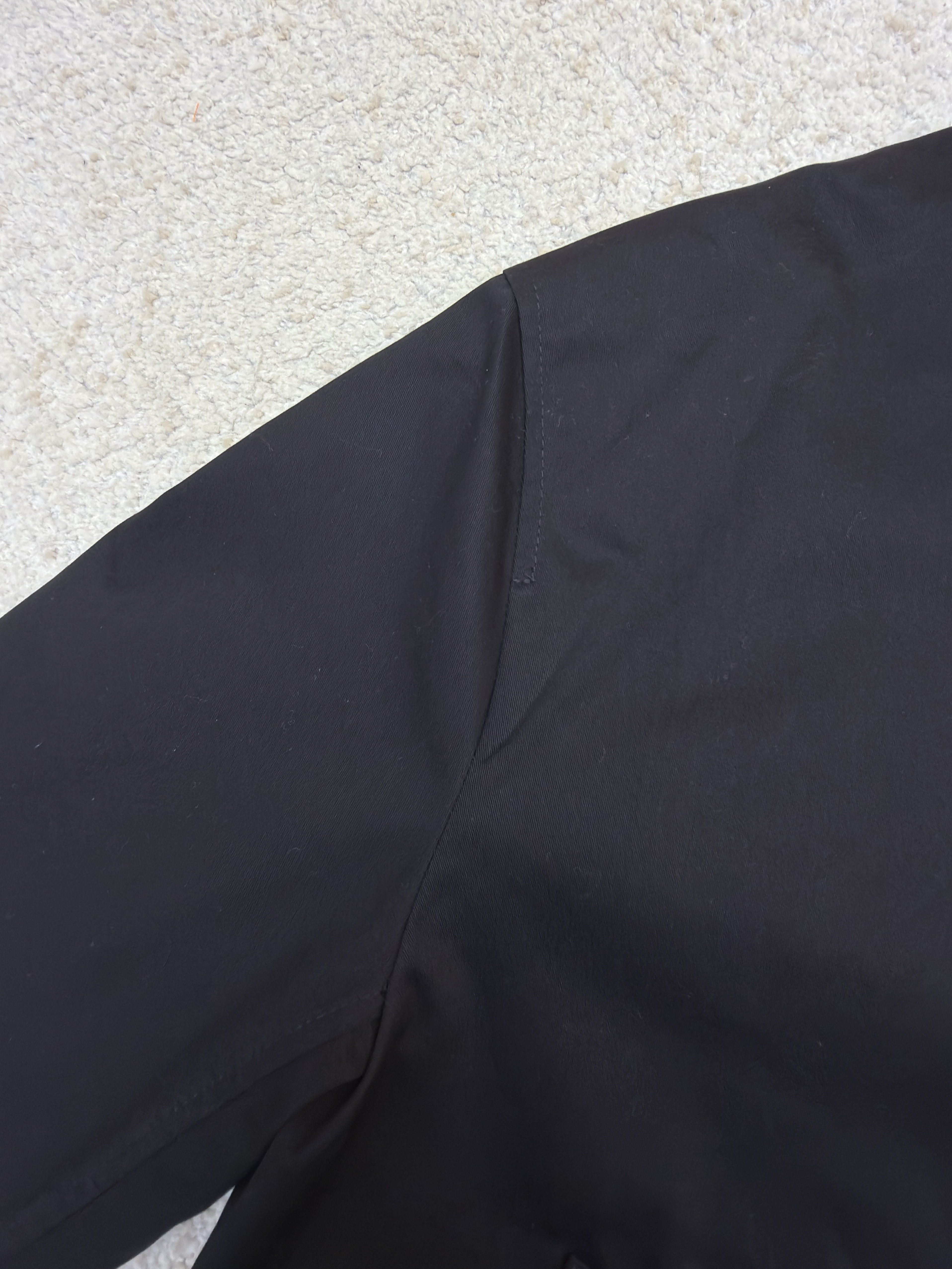 Acne Studios 黑格纹领假两件短款翻领拉链夹克 外套 女款 秋冬 长袖 黑色 C0