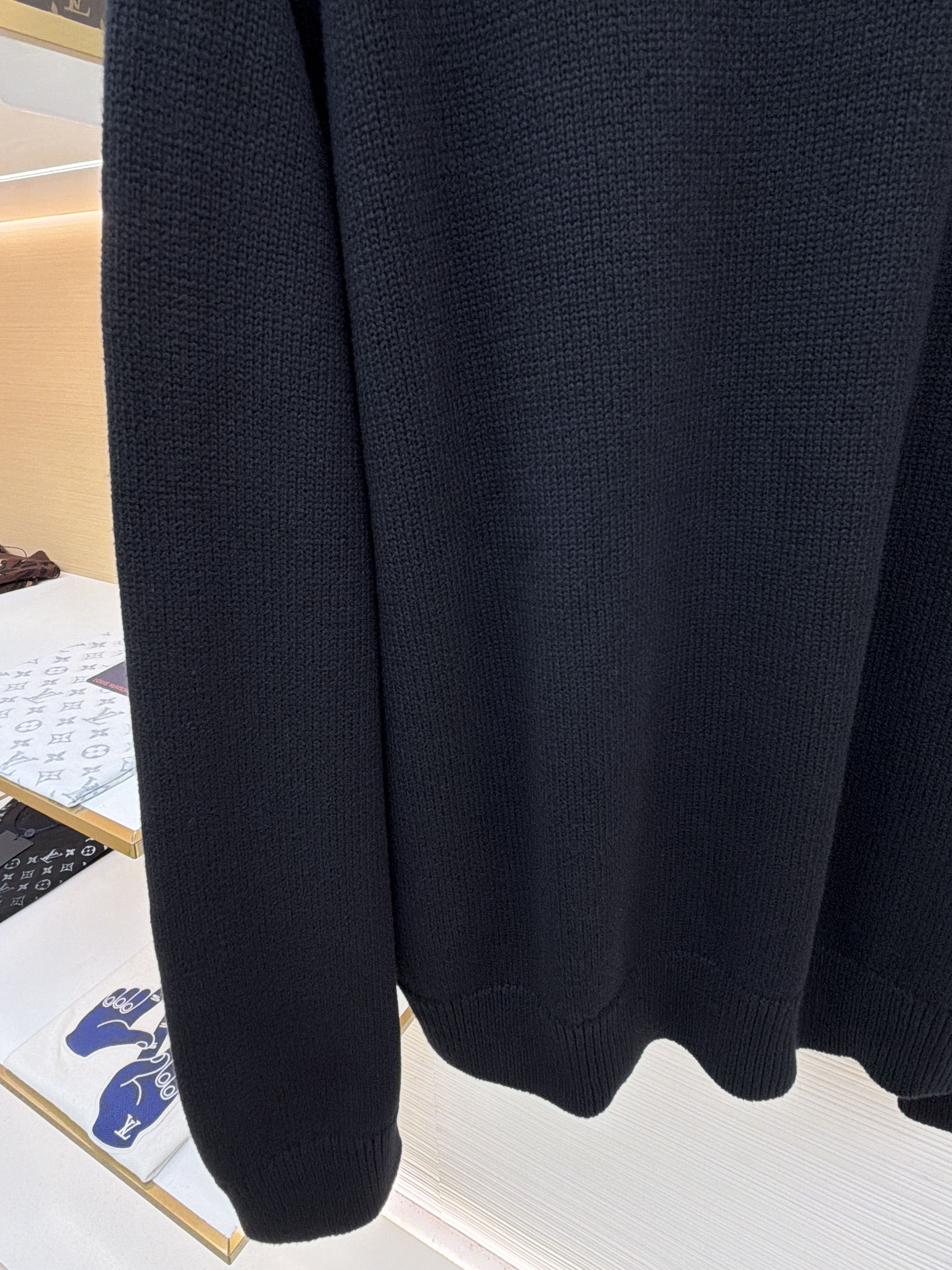 Acne Studios 后背徽标印花圆领毛衣 针织衫 外套 长袖 秋冬 黑色 B0