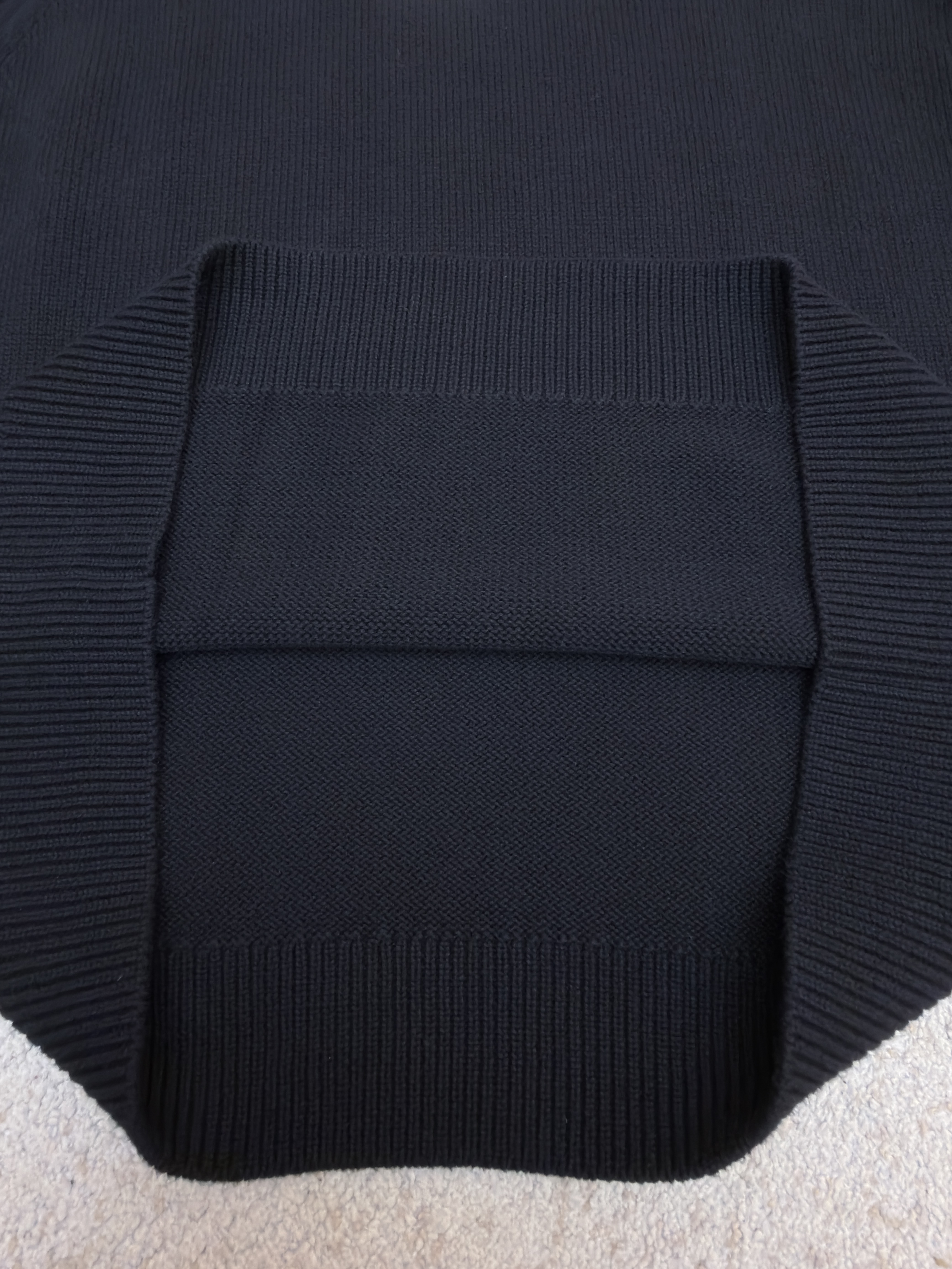 Acne Studios 后背徽标印花圆领毛衣 针织衫 外套 长袖 秋冬 黑色 B0