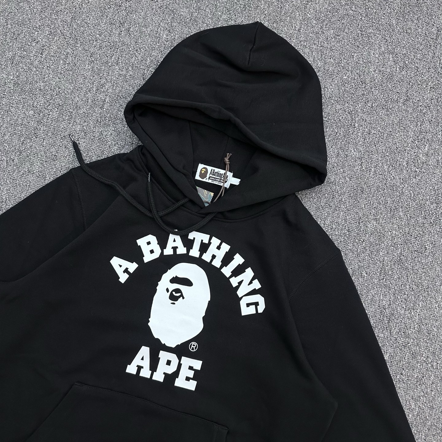 A BATHING APE BAPE SS26 猿人 字母印花 连帽卫衣 男女同款 0ZXSWM003141Q