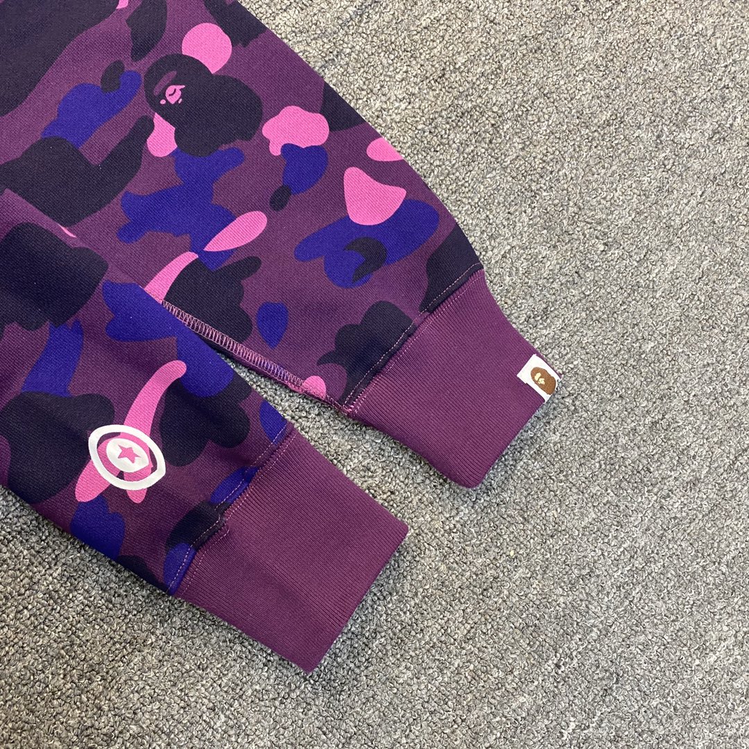 A BATHING APE BAPE CAMO SHARK FULL 长青款 猿人 迷彩 拉链外套 男女同款 