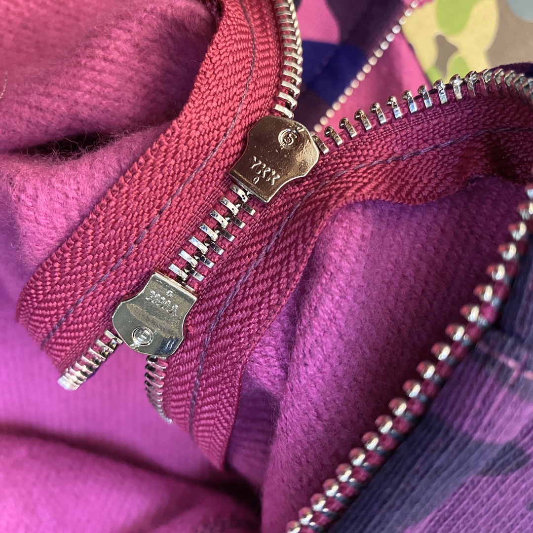 A BATHING APE BAPE CAMO SHARK FULL 长青款 猿人 迷彩 拉链外套 男女同款 