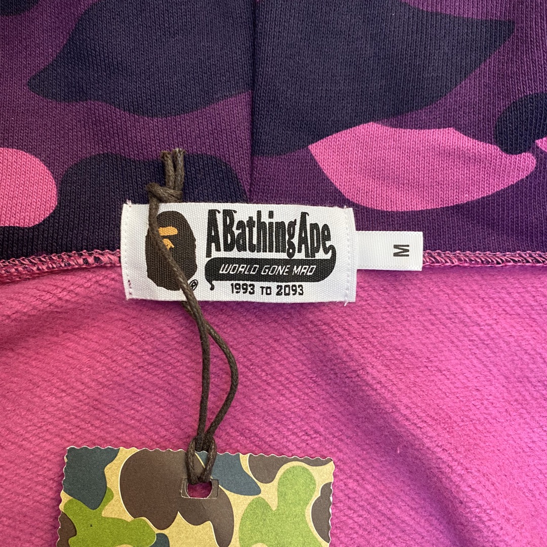 A BATHING APE BAPE CAMO SHARK FULL 长青款 猿人 迷彩 拉链外套 男女同款 