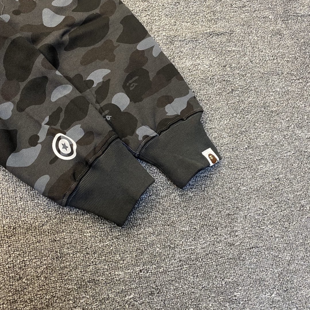 A BATHING APE BAPE CAMO SHARK FULL 长青款 猿人 迷彩 拉链外套 男女同款 