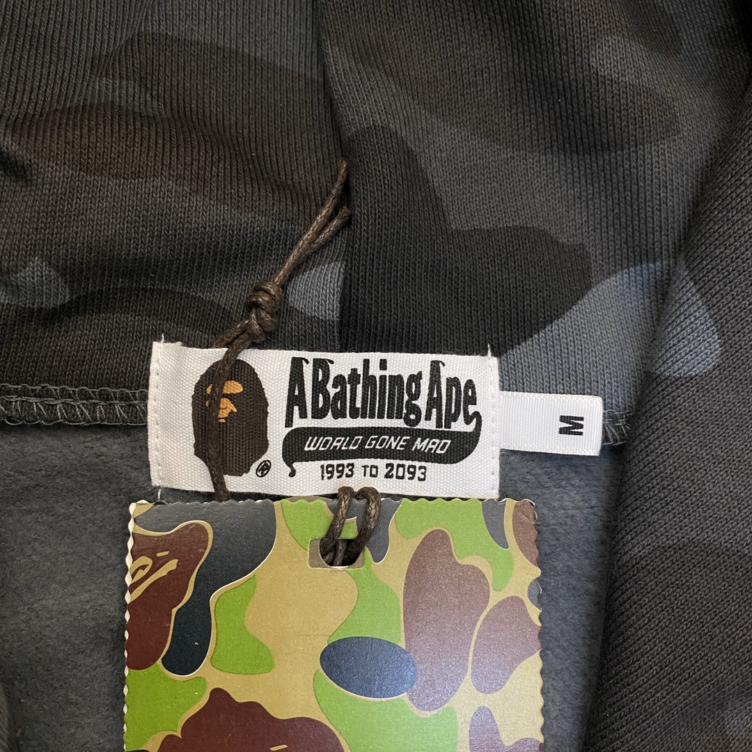 A BATHING APE BAPE CAMO SHARK FULL 长青款 猿人 迷彩 拉链外套 男女同款 