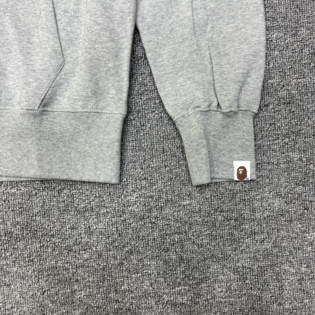 A BATHING APE BAPE  猿人鲨鱼  迷彩拼接 拉链外套 灰色 男女同款 B0