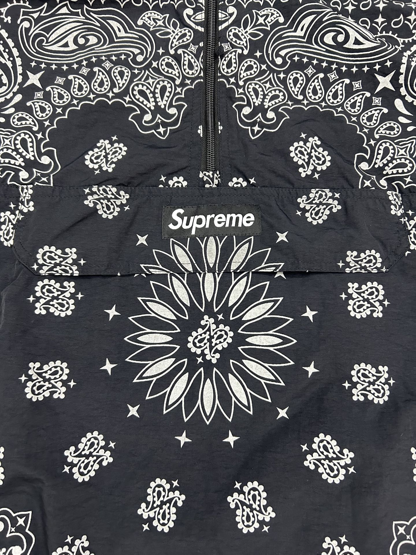 Supreme SS26 Reflective Bandana Anorak 半拉链 连帽卫衣 满印 腰果花 夹克 三色