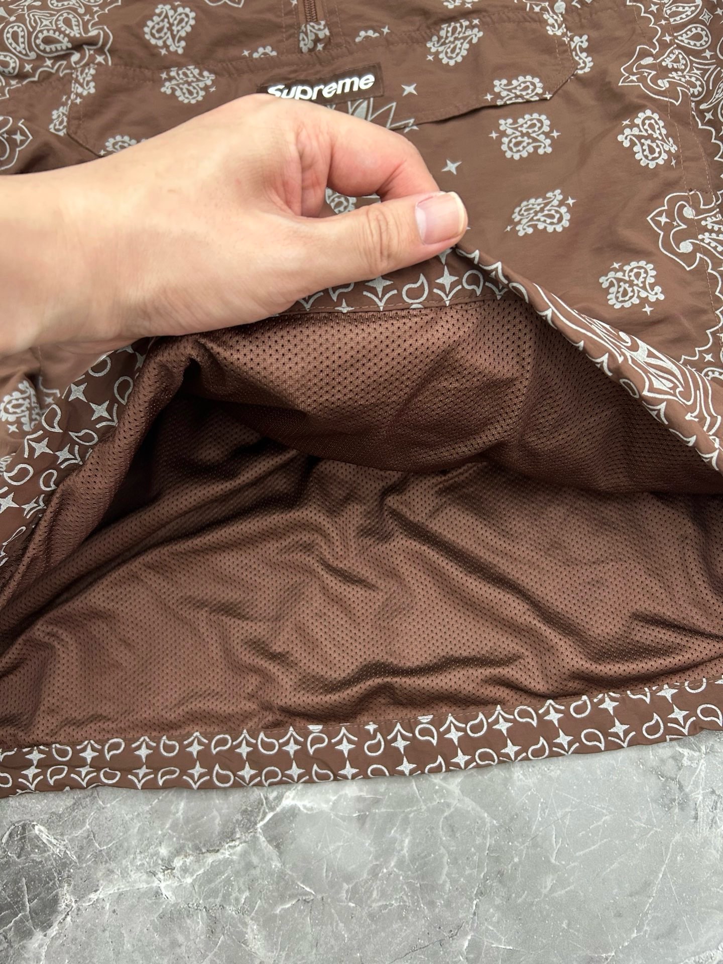 Supreme SS26 Reflective Bandana Anorak 半拉链 连帽卫衣 满印 腰果花 夹克 三色